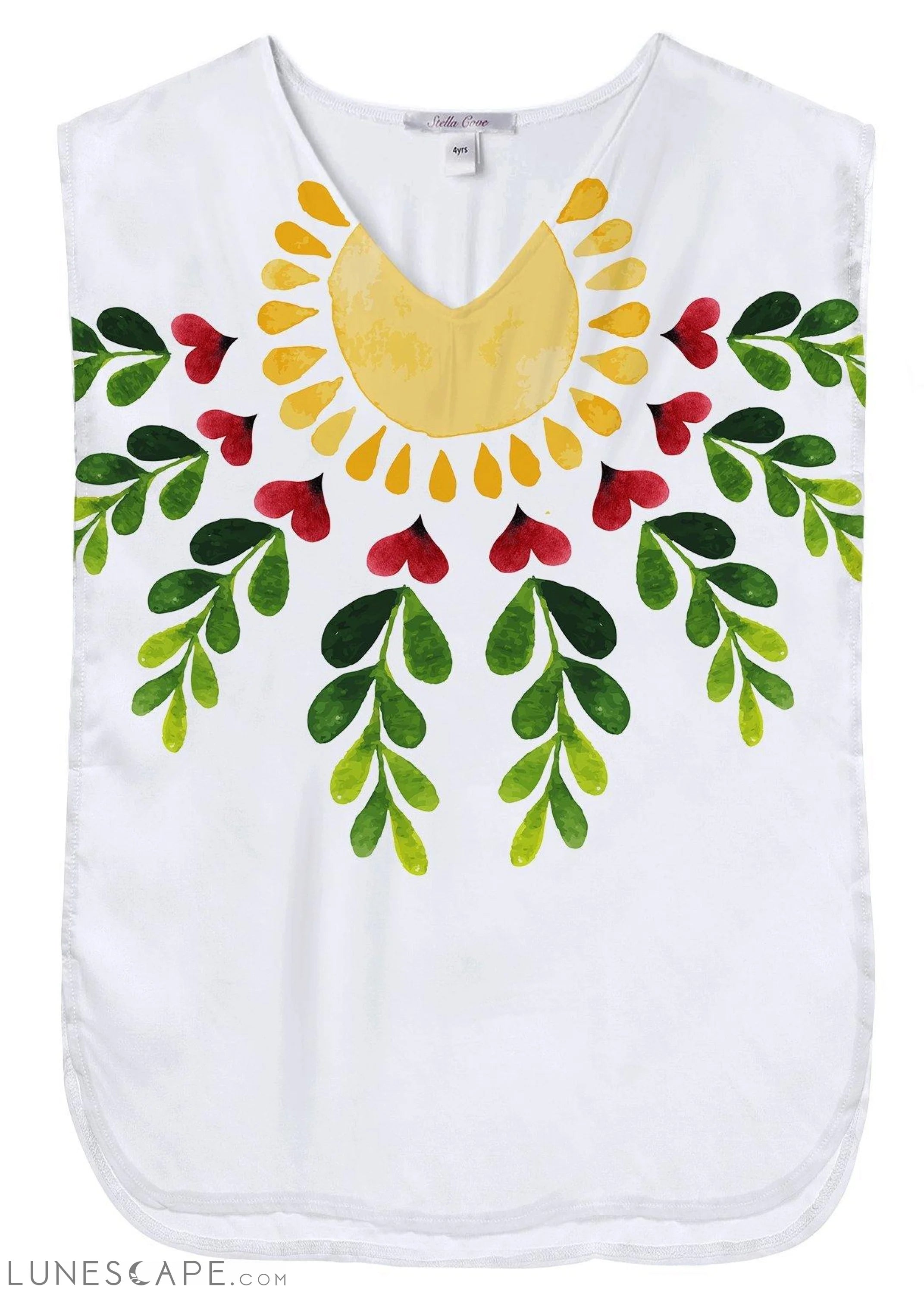 Sunny Hearts Poncho Top LUNESCAPE
