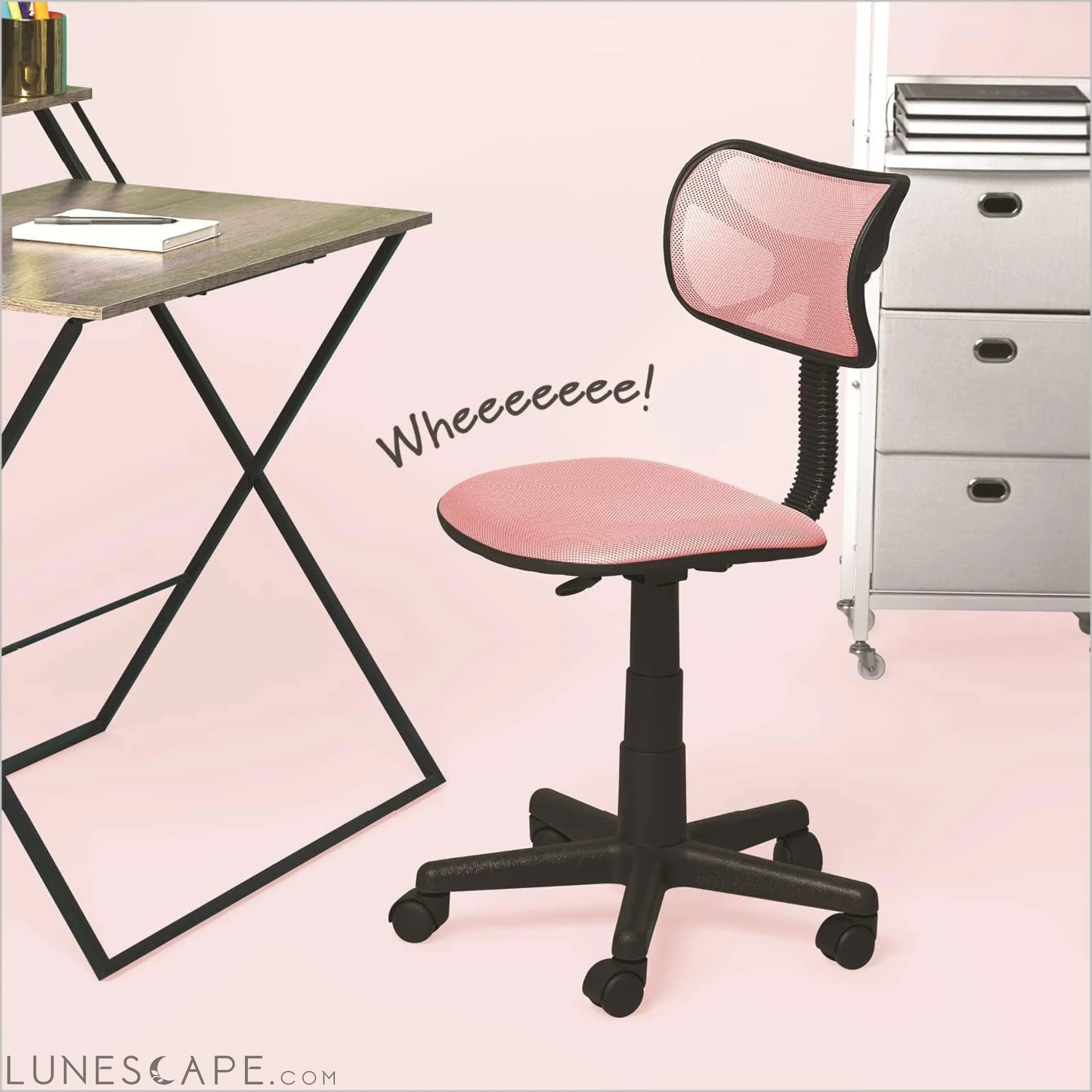 Swivel Mesh Desk Chair, Blush 21D X 21W X 34H In LUNESCAPE