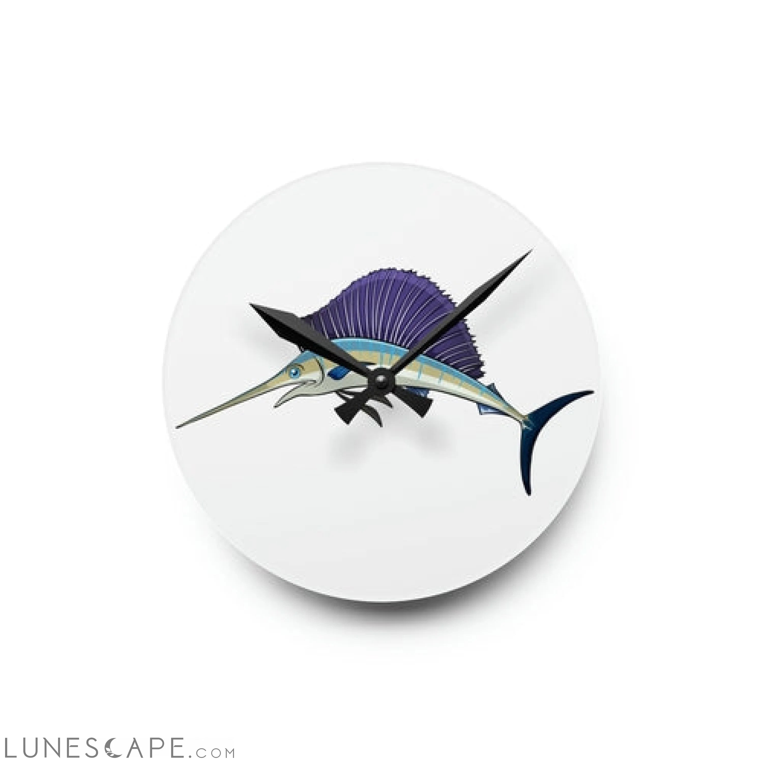 Swordfish Acrylic Wall Clock LUNESCAPE