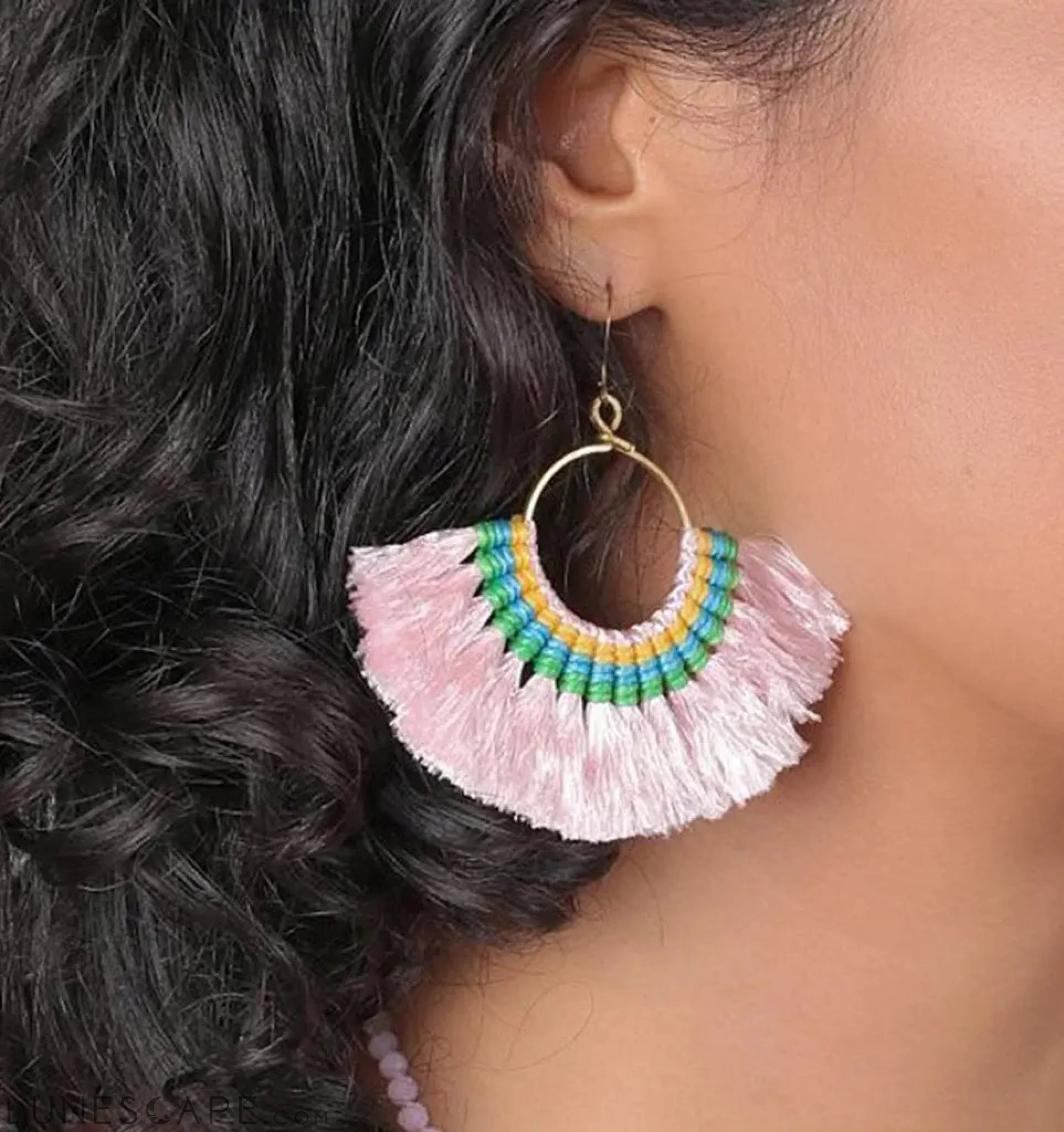 Tassel Fan Earrings LUNESCAPE