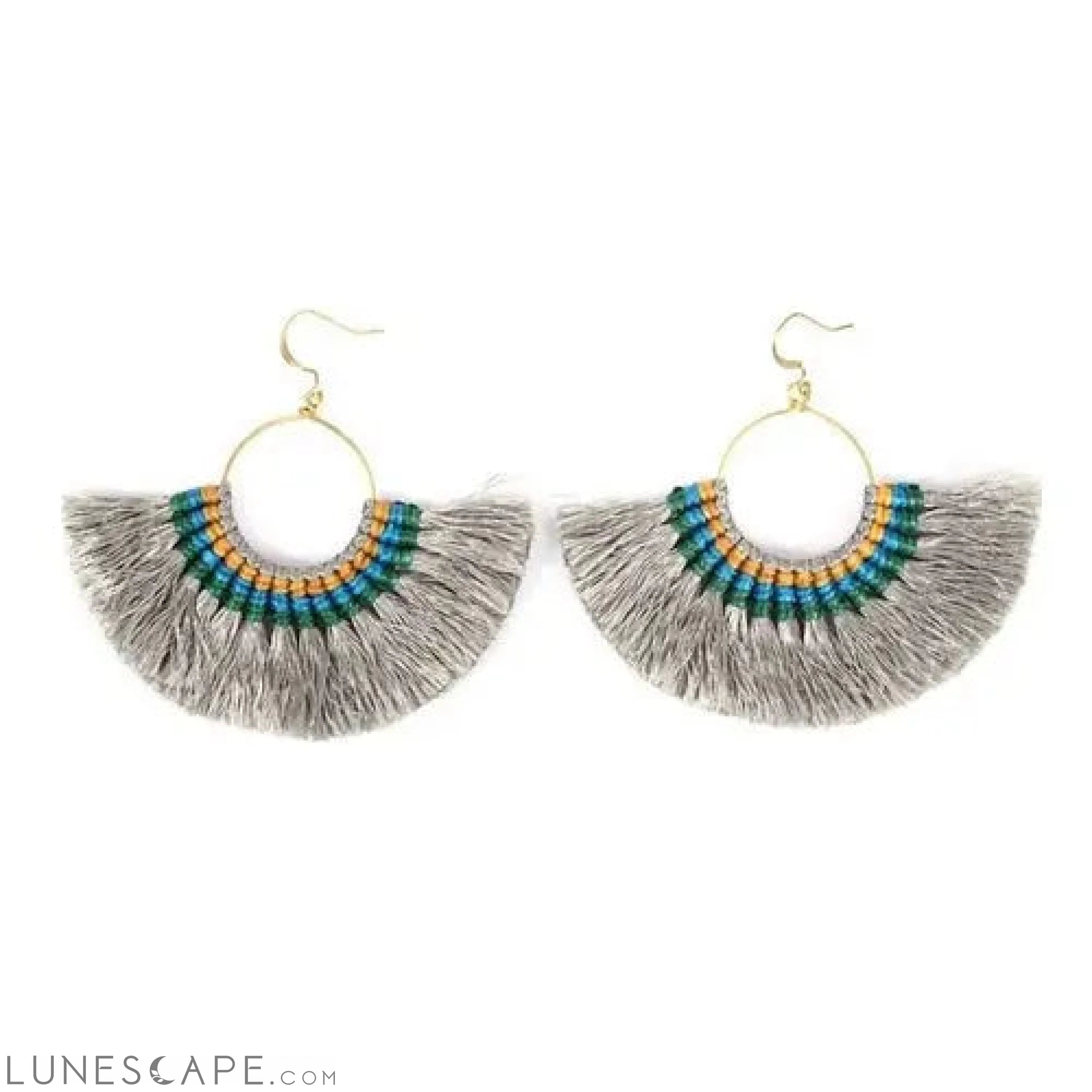 Tassel Fan Earrings LUNESCAPE