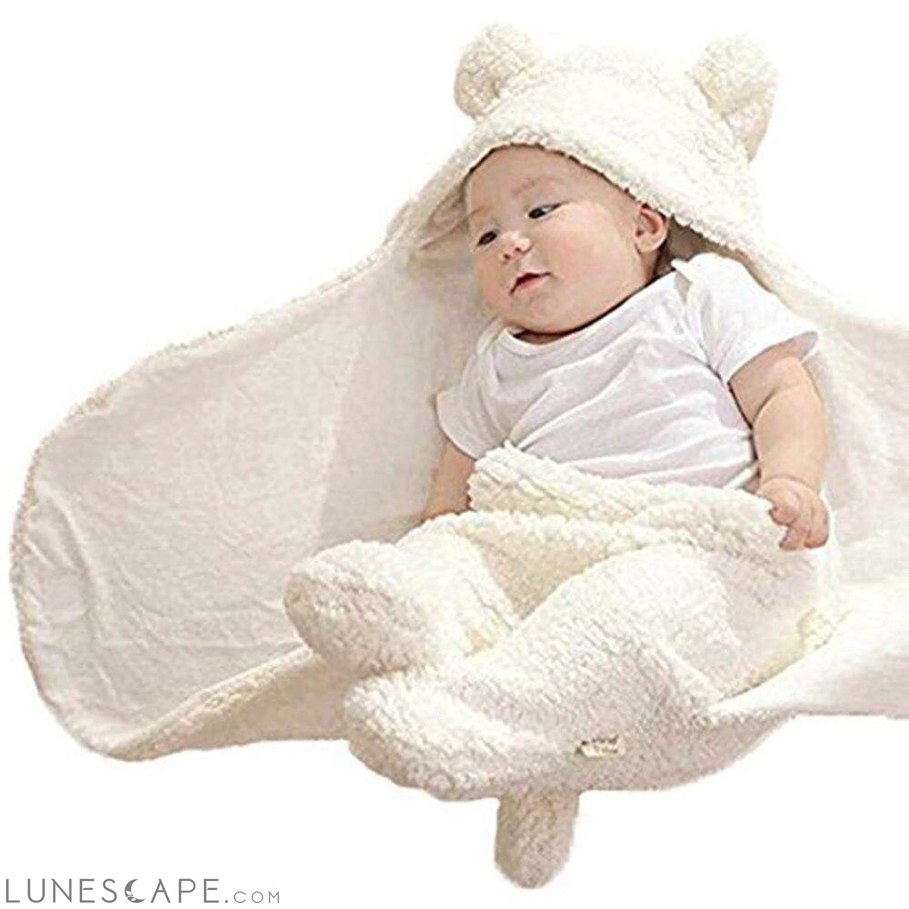"Teddy Bear Picnic" Cozy Hooded Baby Blanket LUNESCAPE