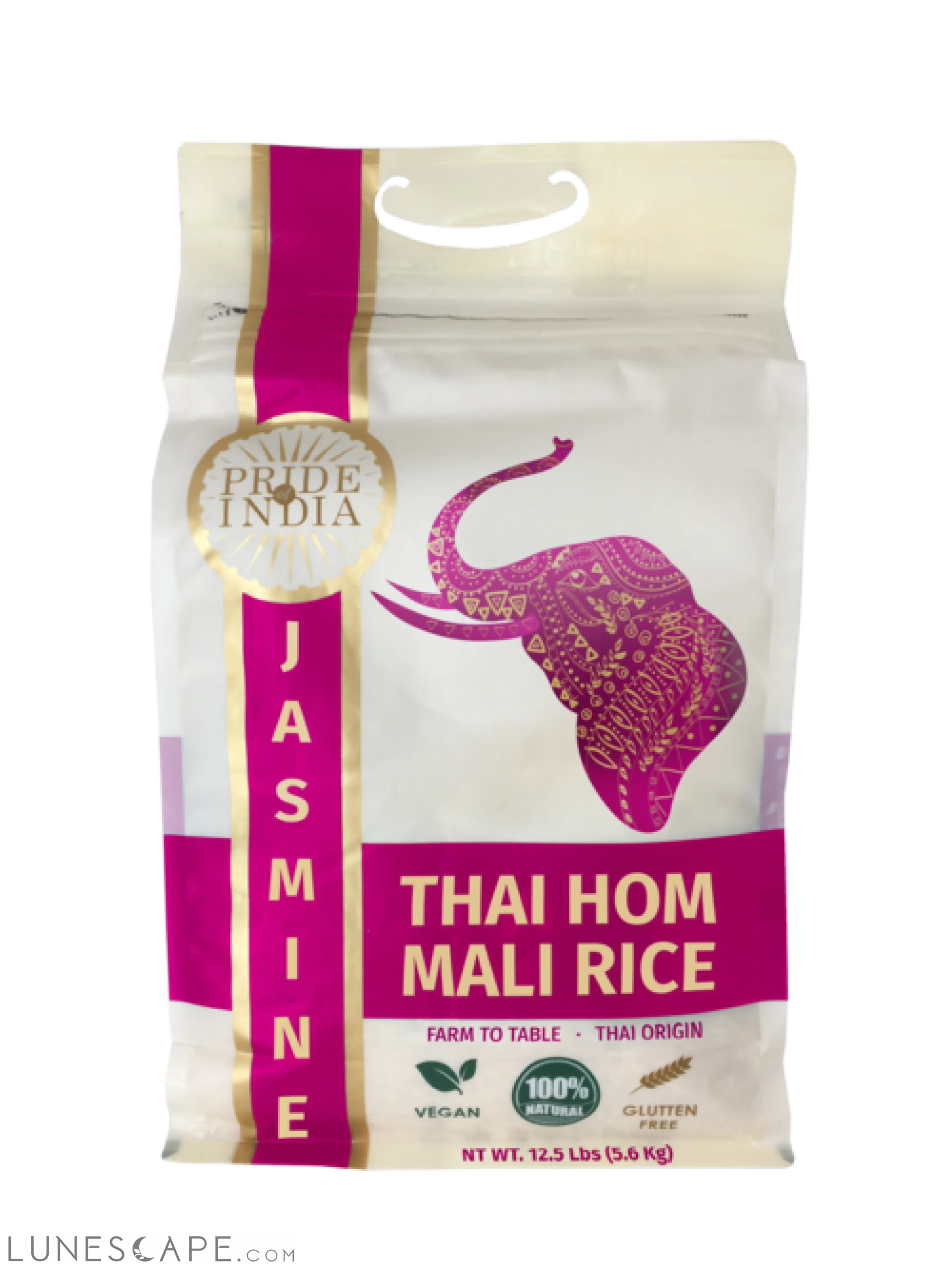 Thai White Jasmine Rice - Hom Mali Fragrant Long Grain Jar LUNESCAPE