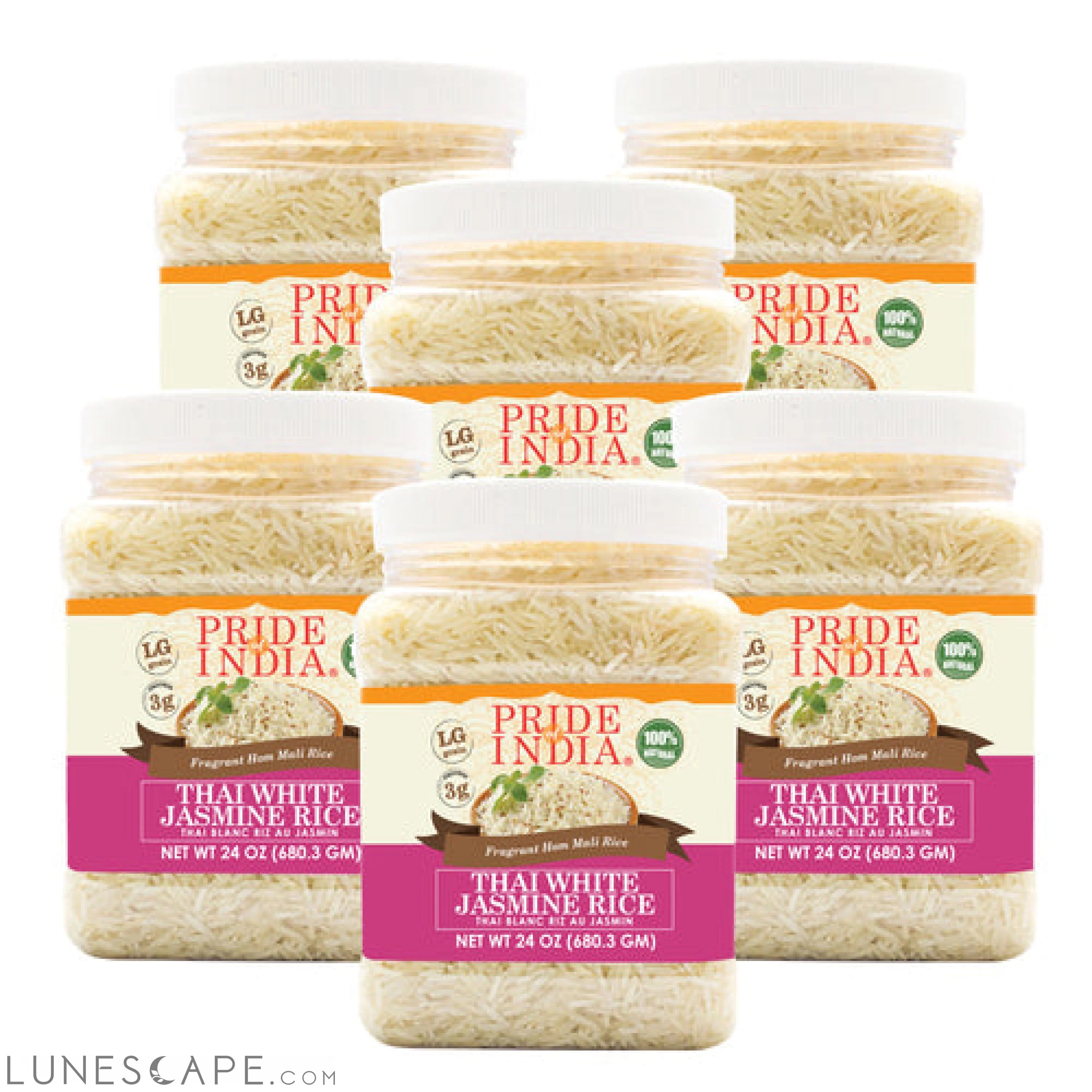 Thai White Jasmine Rice - Hom Mali Fragrant Long Grain Jar LUNESCAPE