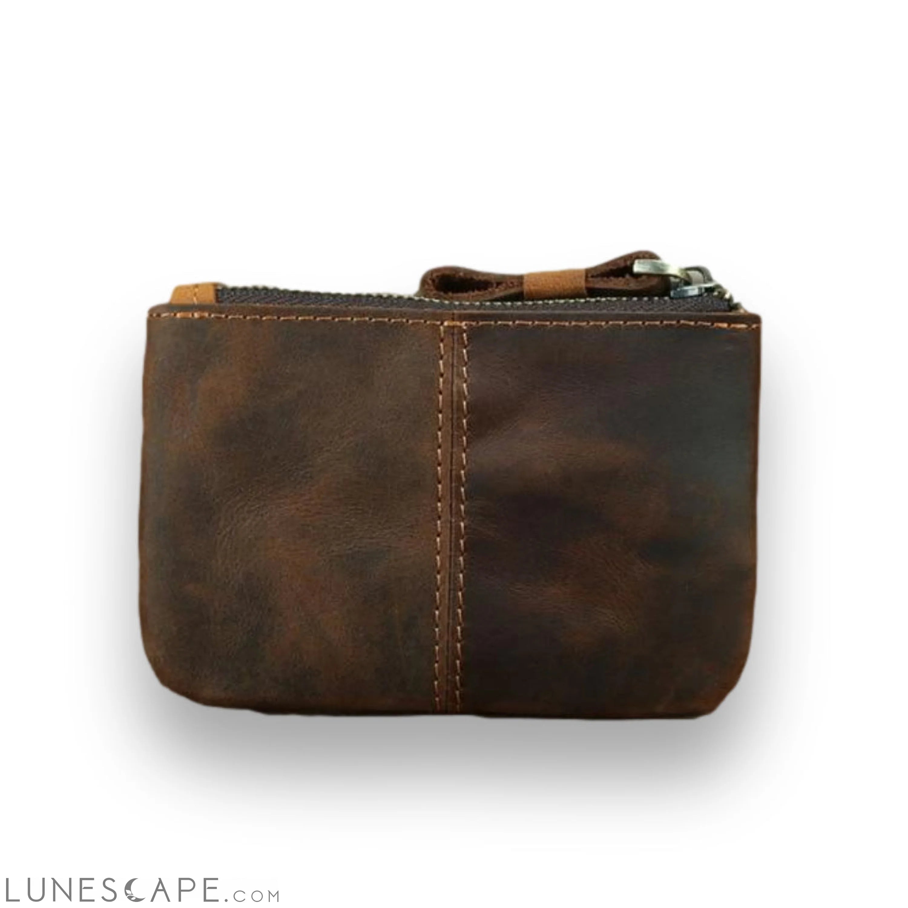 The Cael | Handmade Leather Coin Purse with Zipper LUNESCAPE
