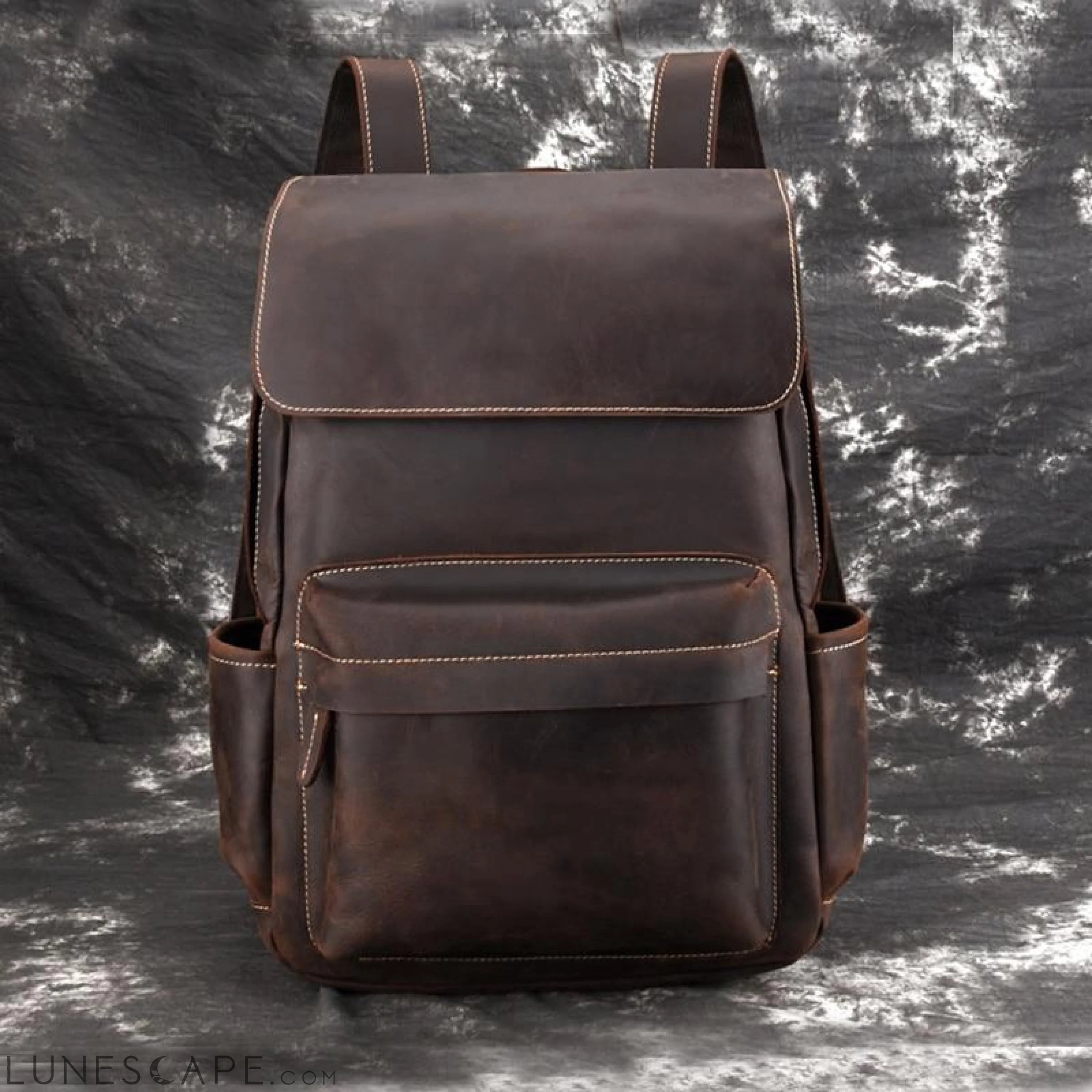 The Helka Backpack | Genuine Vintage Leather Backpack LUNESCAPE