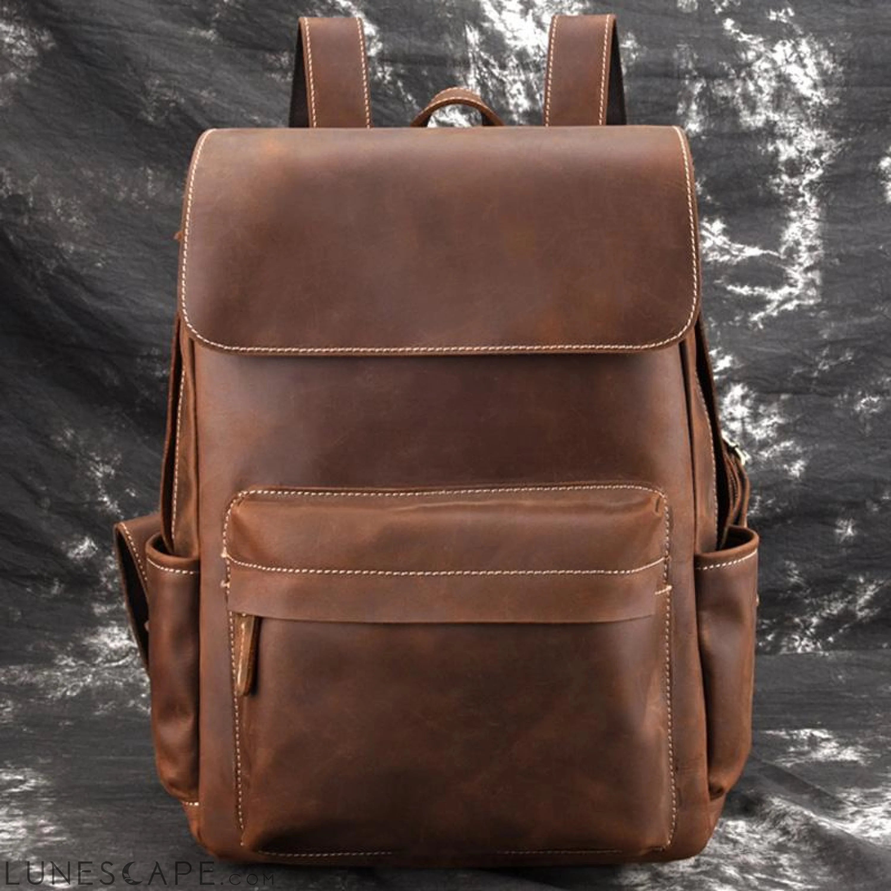 The Helka Backpack | Genuine Vintage Leather Backpack LUNESCAPE