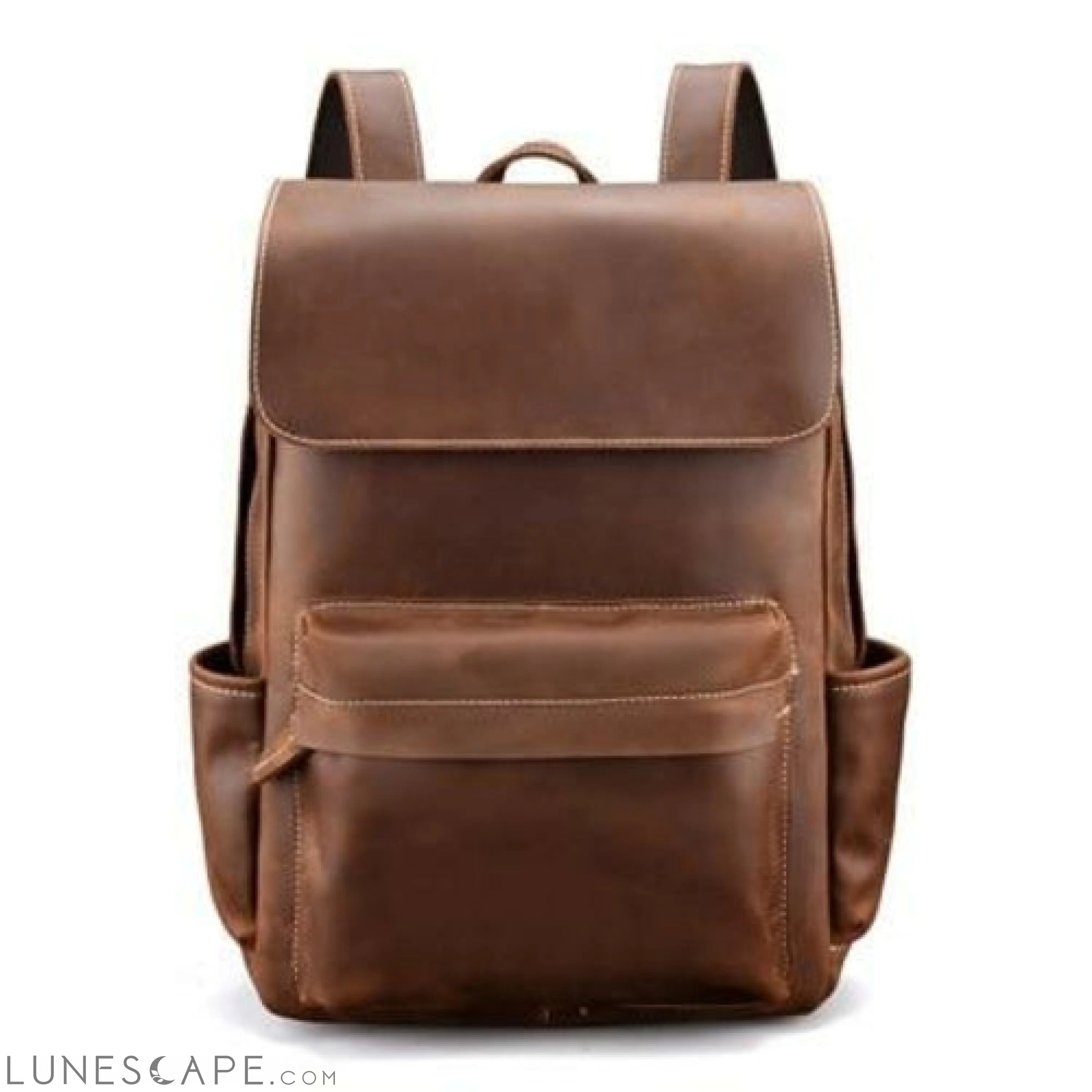 The Helka Backpack | Genuine Vintage Leather Backpack LUNESCAPE
