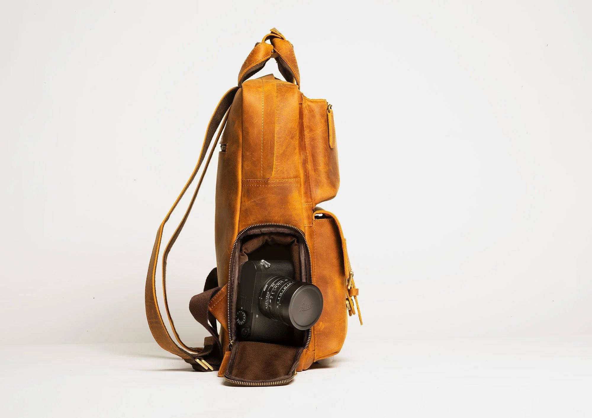 The MANN Bag | Large Capacity Leather Camera Backpack LUNESCAPE