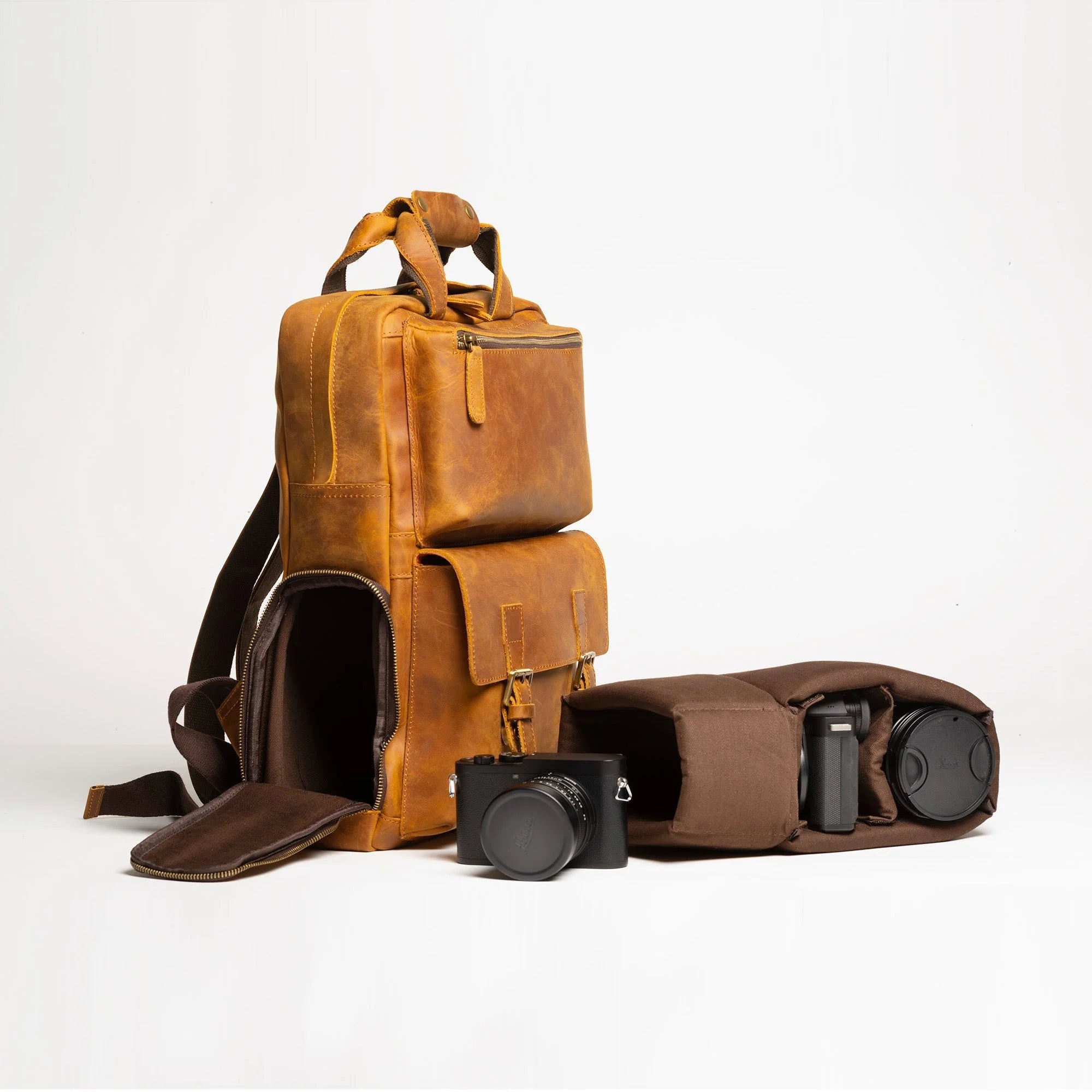 The MANN Bag | Large Capacity Leather Camera Backpack LUNESCAPE