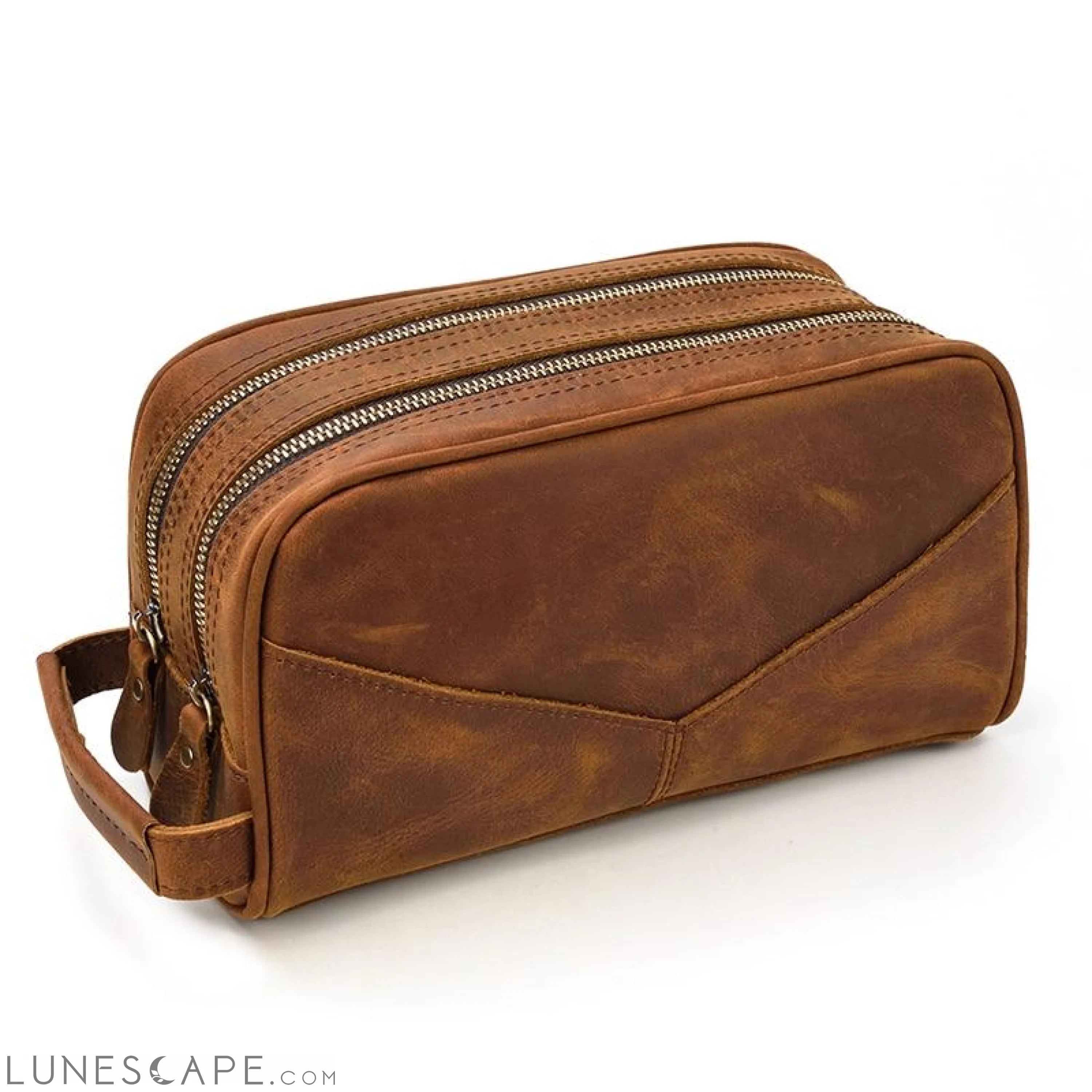 The Nomad Toiletry Bag | Genuine Leather Travel Toiletry Bag LUNESCAPE