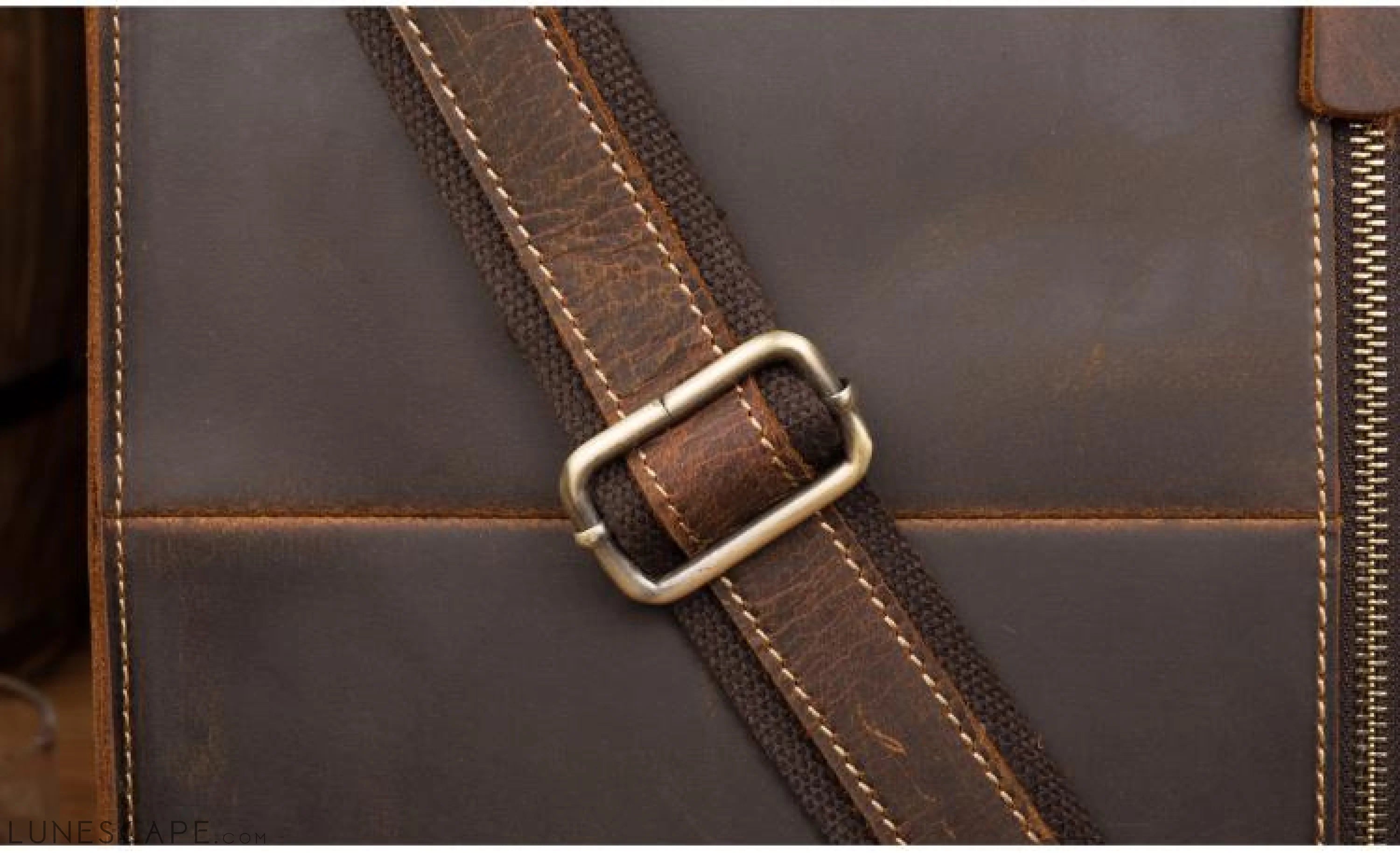 The Viggo Briefcase | Genuine Leather Messenger Bag LUNESCAPE