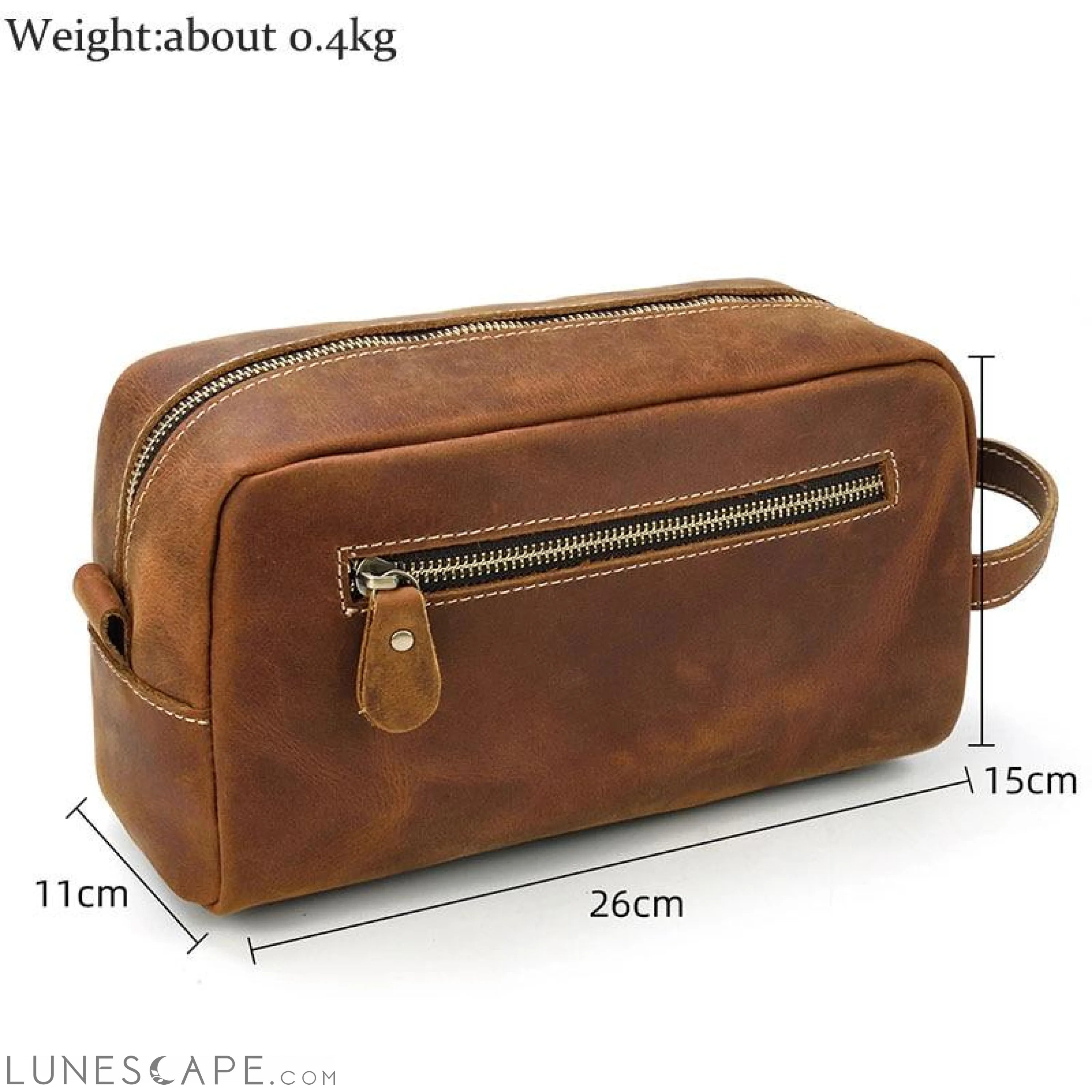 The Wanderer Toiletry Bag | Genuine Leather Toiletry Bag LUNESCAPE