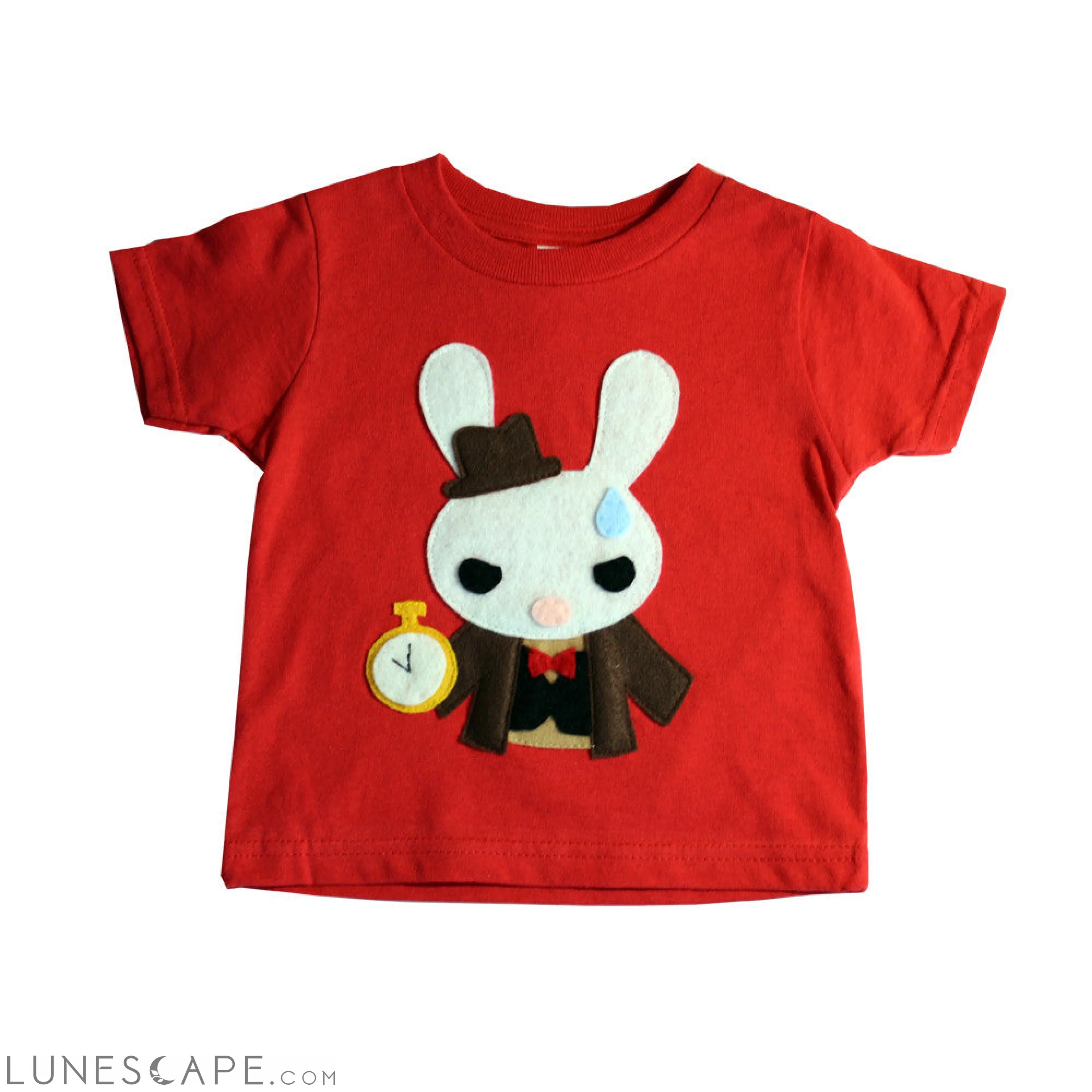 The White Rabbit - Alice's Adventure in Wonderland - Kids T-Shirt LUNESCAPE