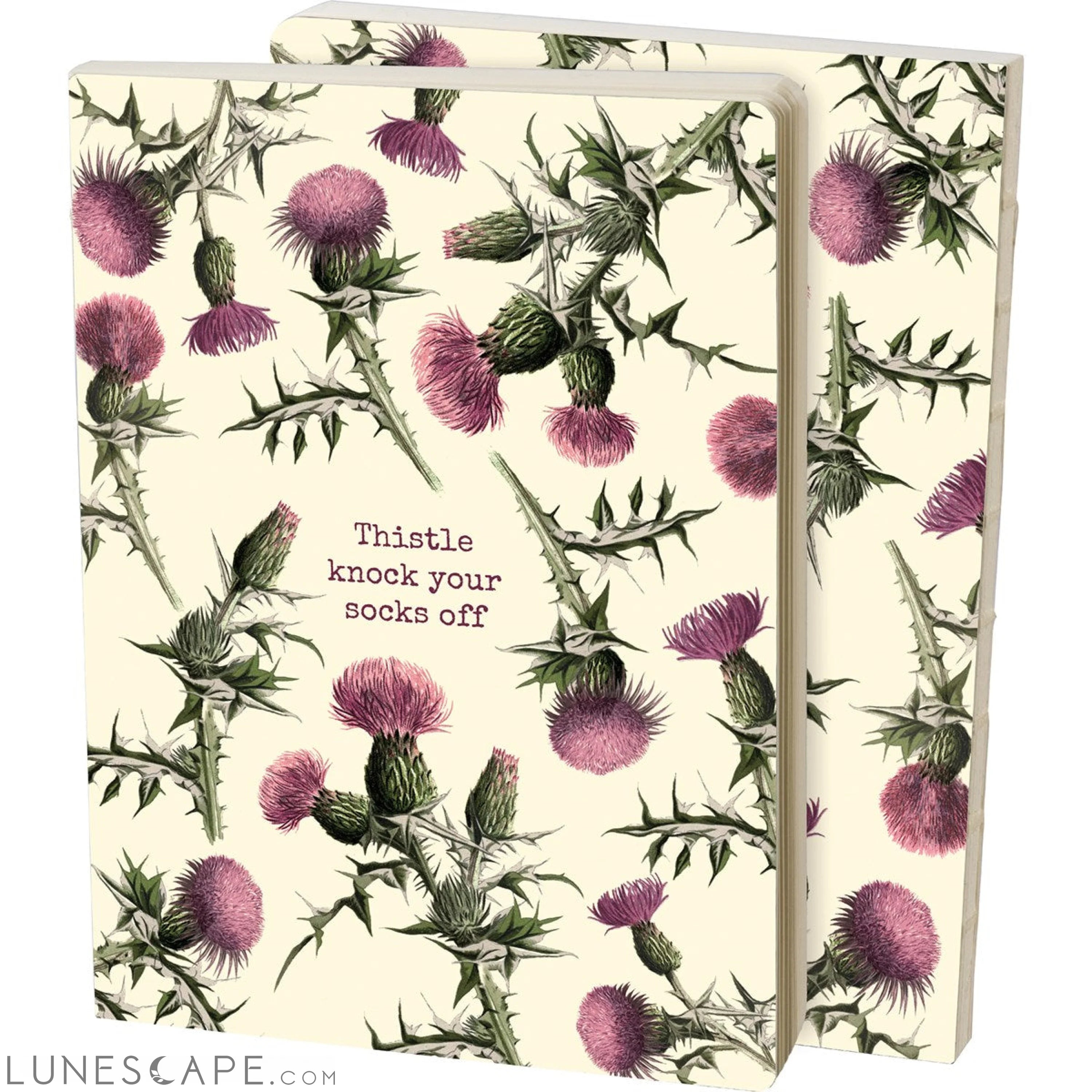 Thistle Knock Your Socks Off Double-Sided Journal | 160 Lined Pages LUNESCAPE