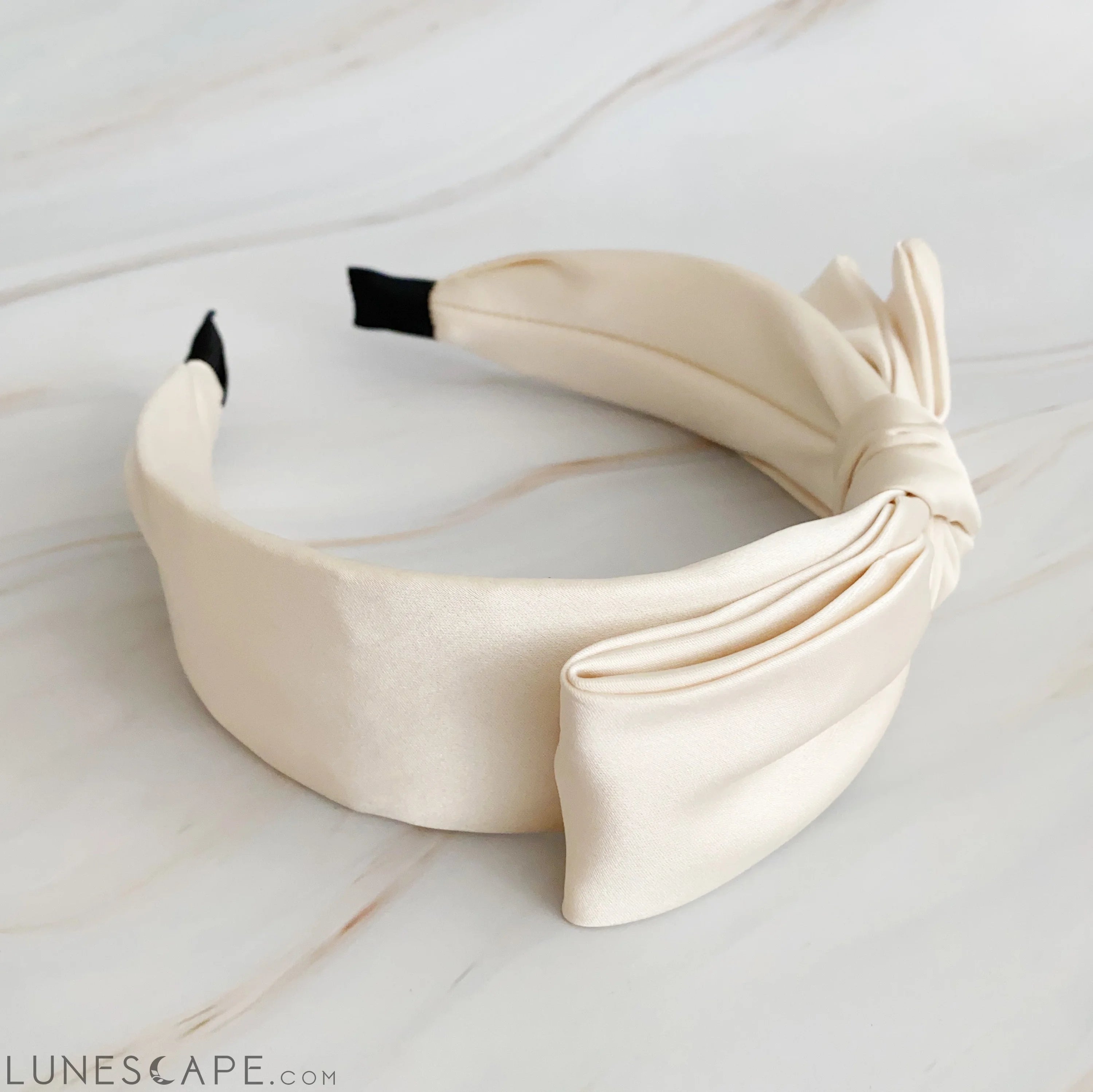 Tied Satin Side Bow Headband LUNESCAPE