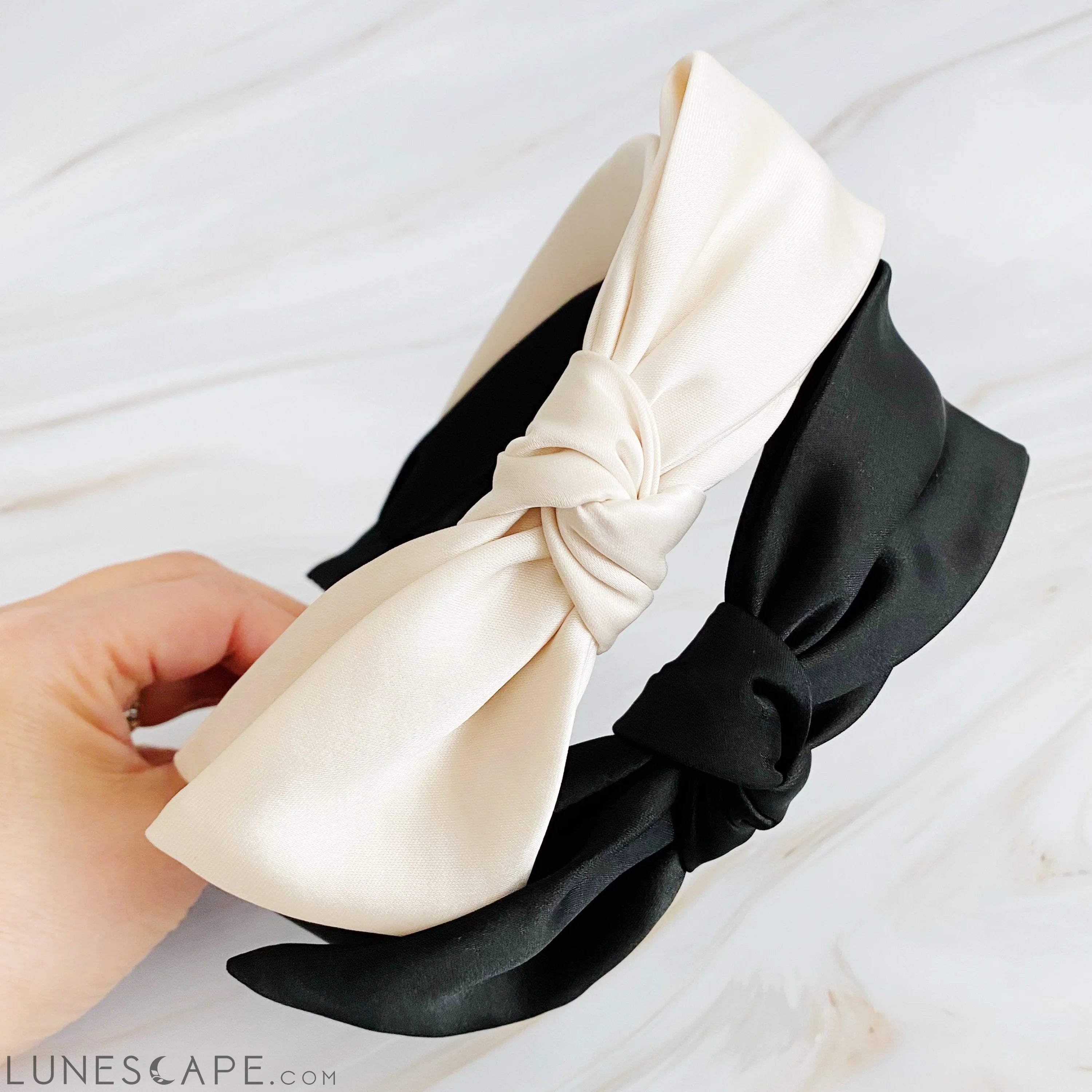 Tied Satin Side Bow Headband LUNESCAPE