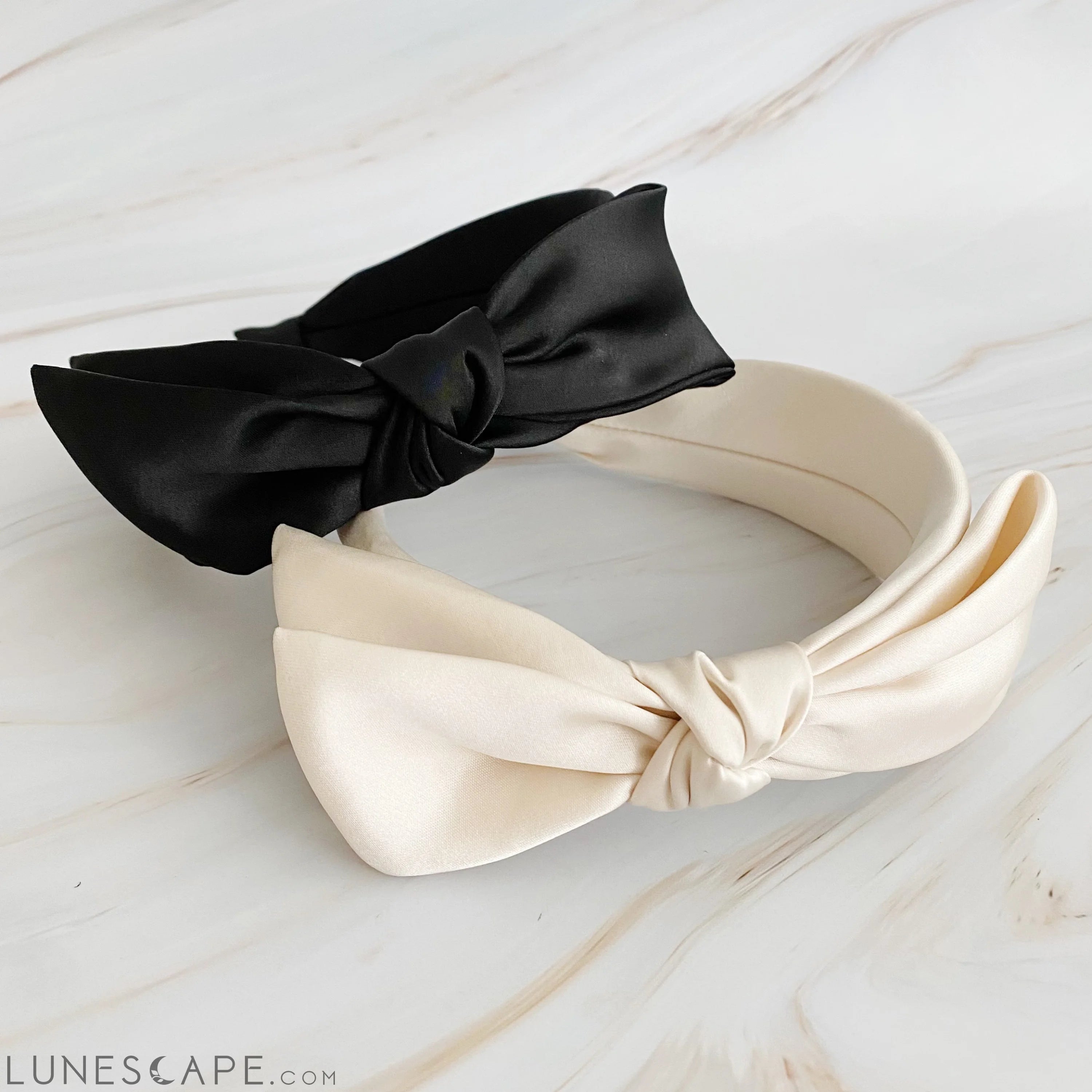 Tied Satin Side Bow Headband LUNESCAPE