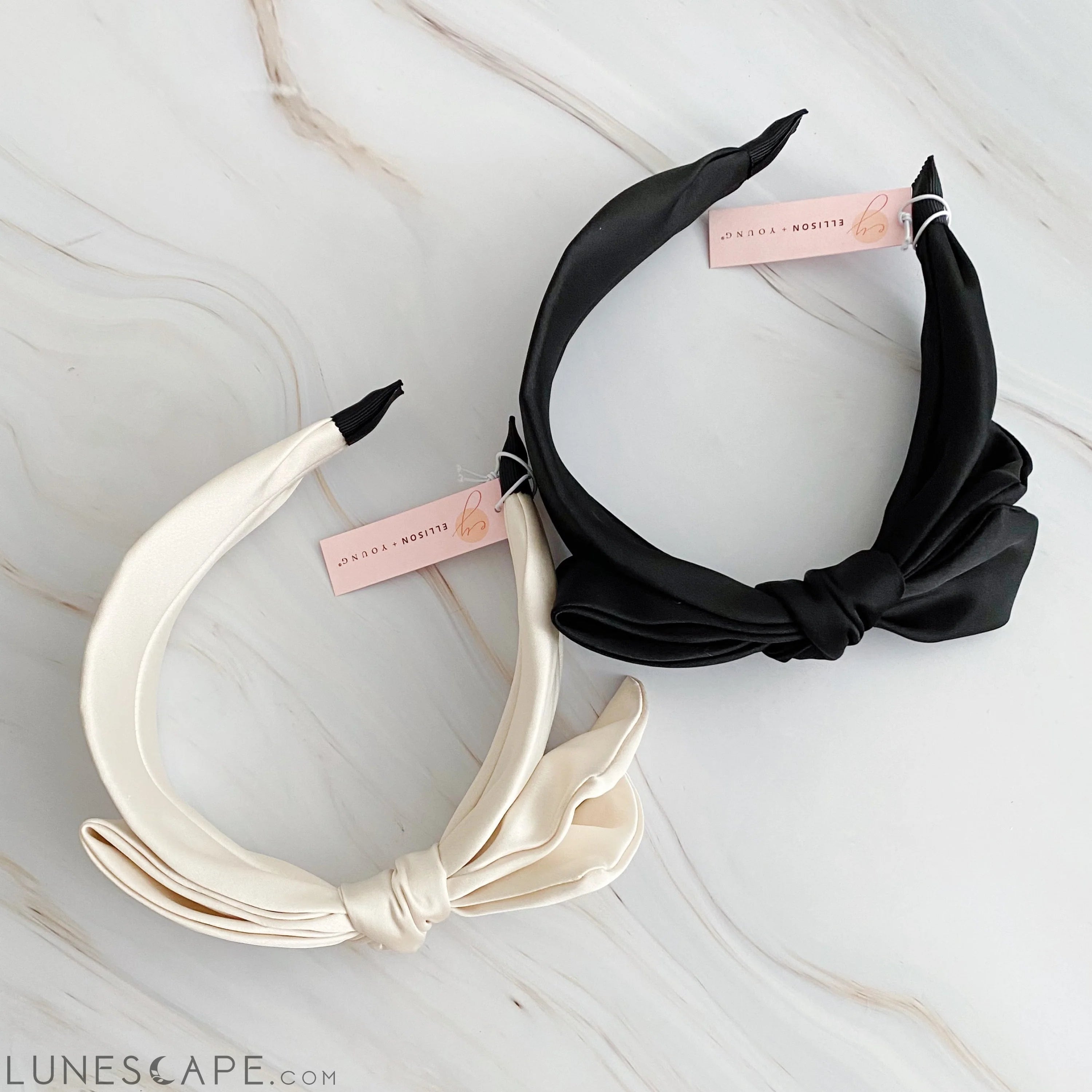Tied Satin Side Bow Headband LUNESCAPE