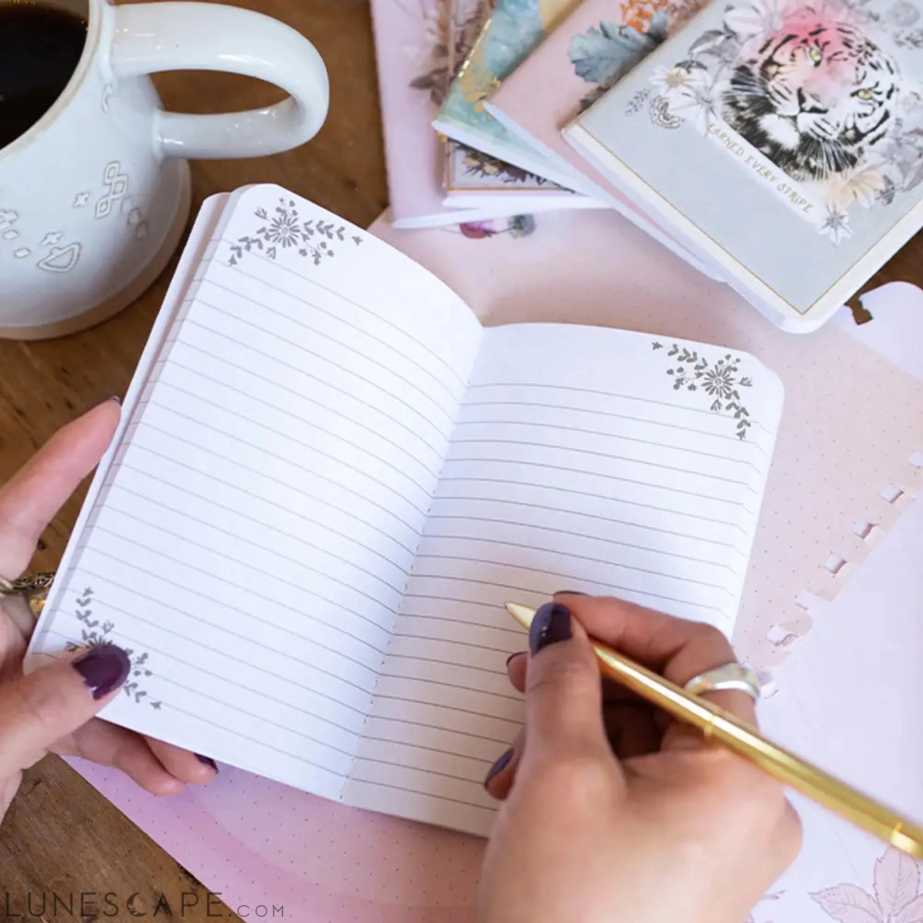 Tiger Roar Mini Book | Saddle-Stitched Pocket Notebook LUNESCAPE