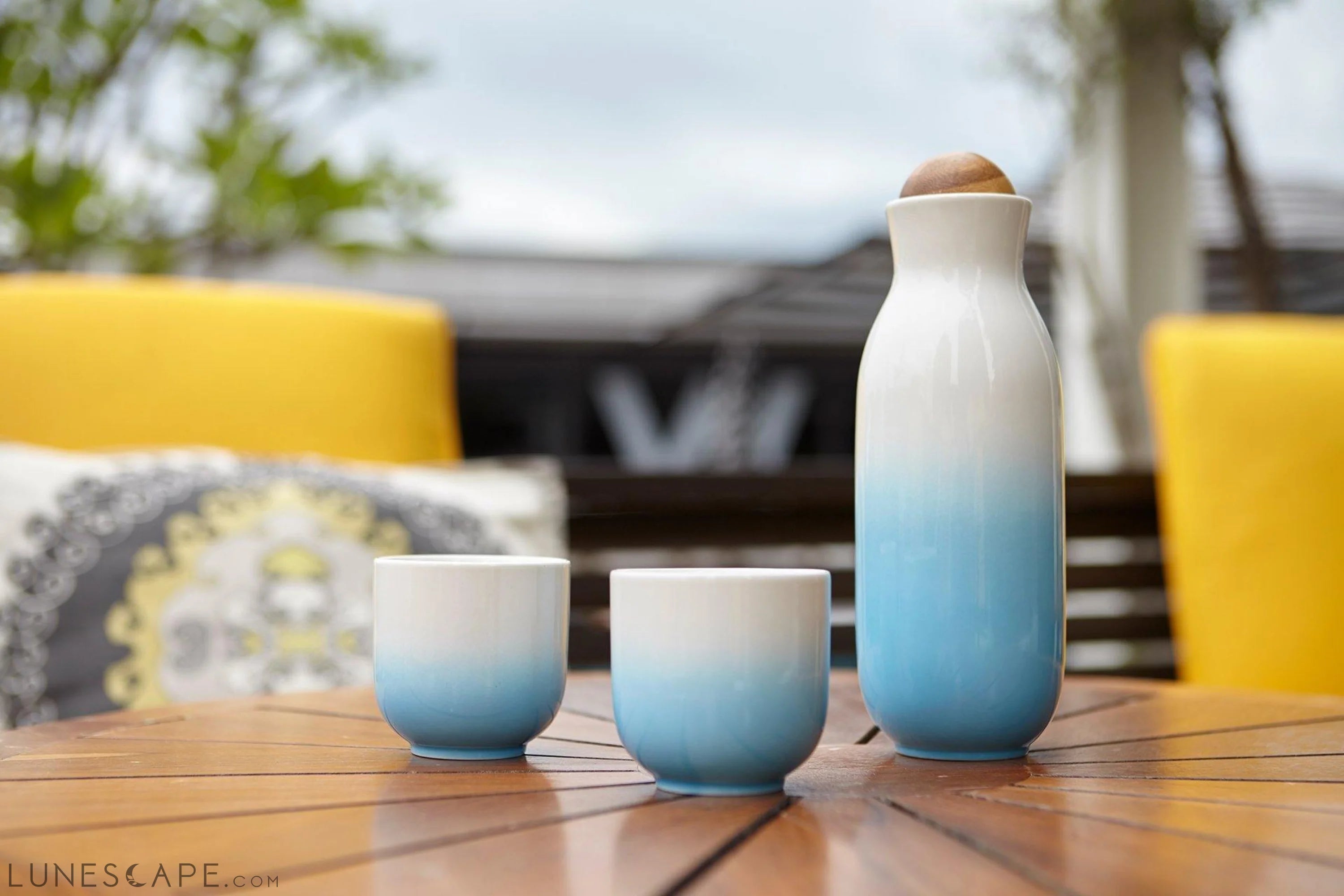 Tourmaline Charged 3-Piece Tea Infusion Set- Denim Blue LUNESCAPE