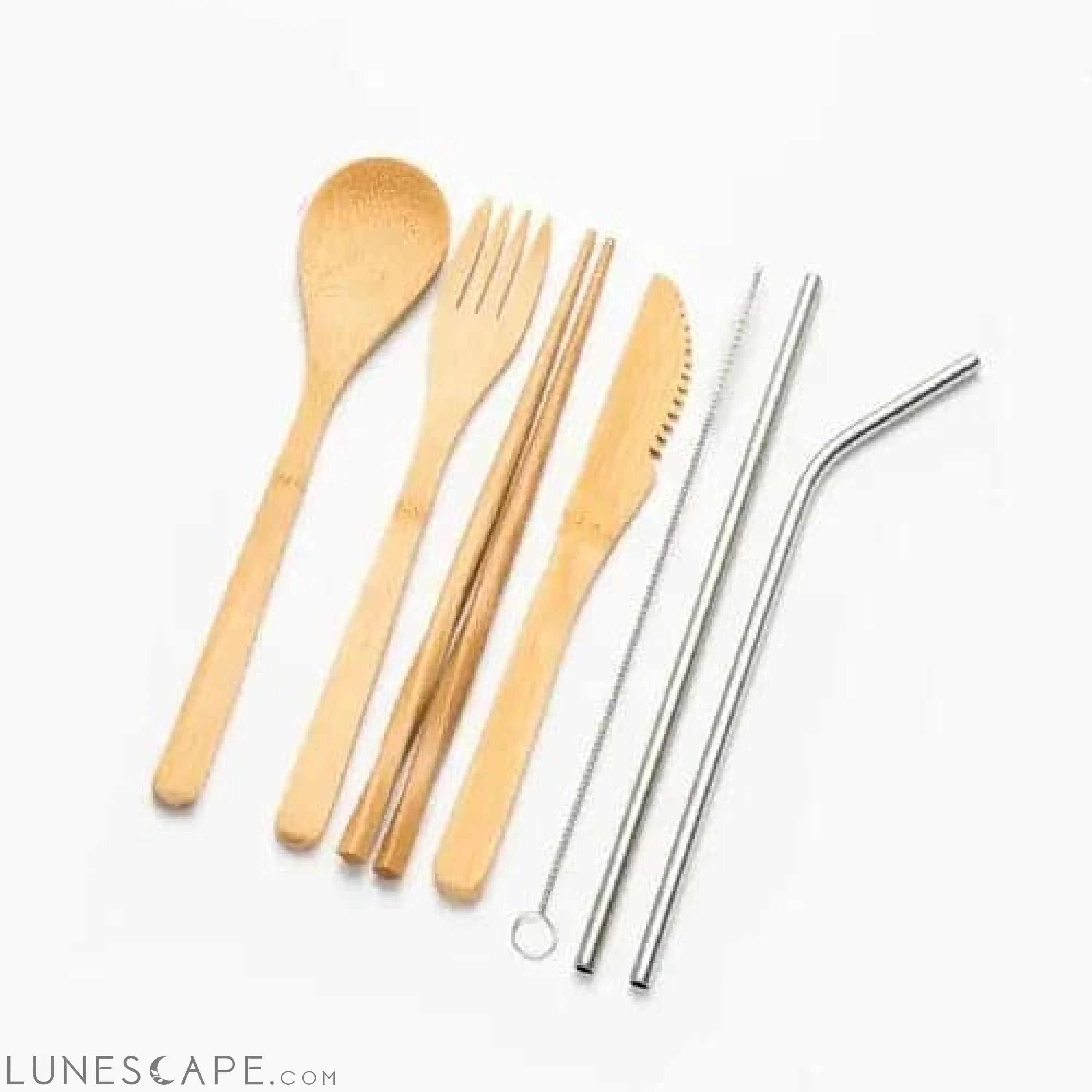 Travel-Friendly Bamboo Flatware Utensil Set LUNESCAPE