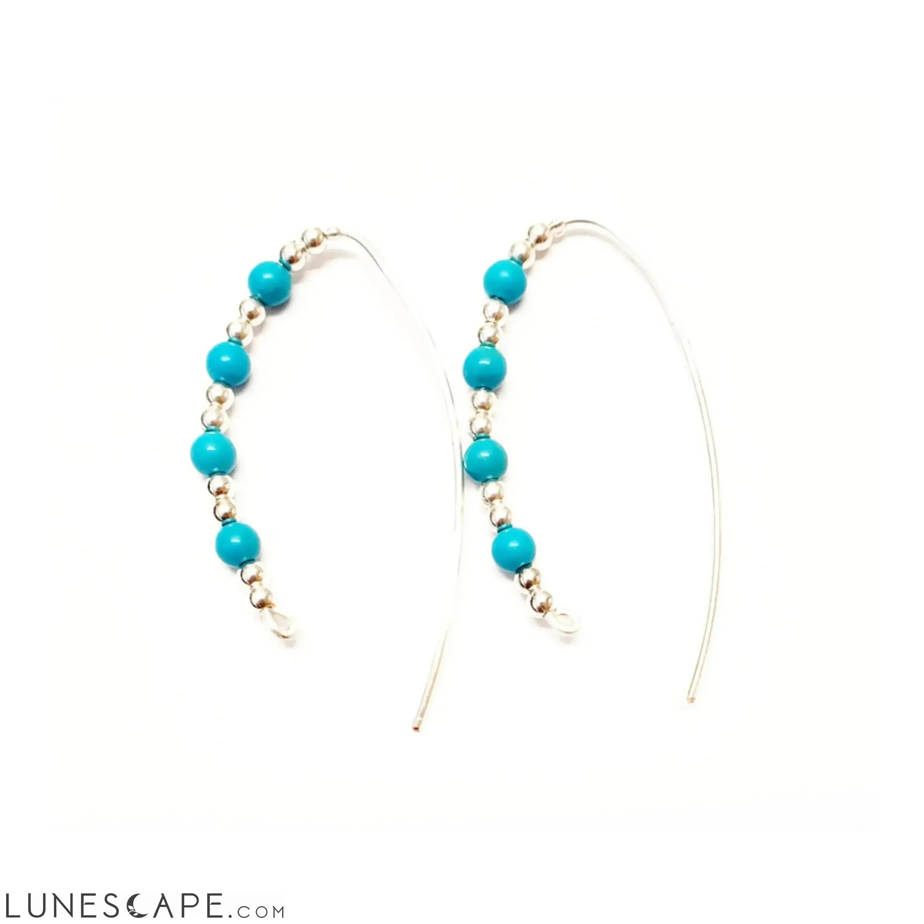 Turquoise Slider Hoops - Style Options LUNESCAPE