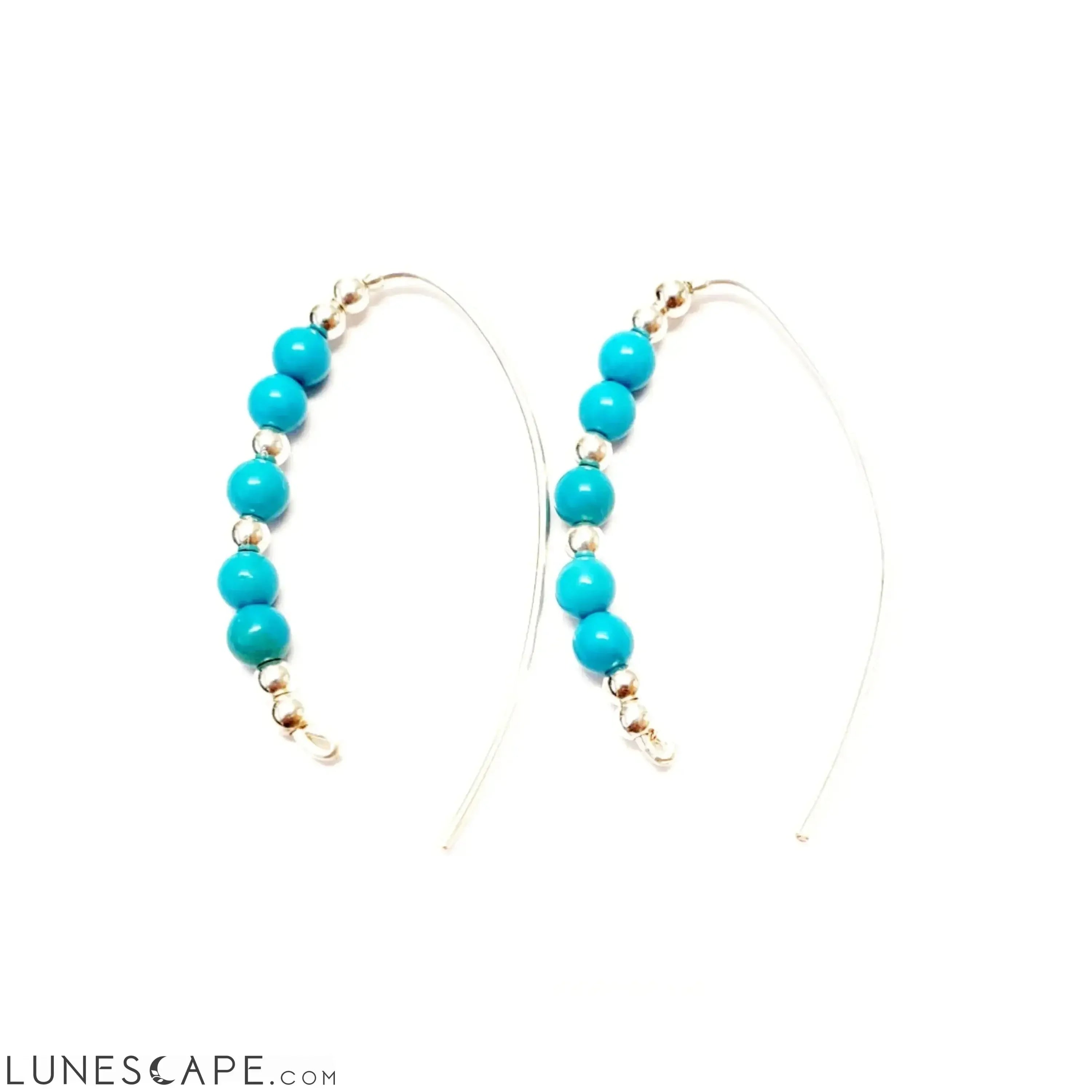 Turquoise Slider Hoops - Style Options LUNESCAPE