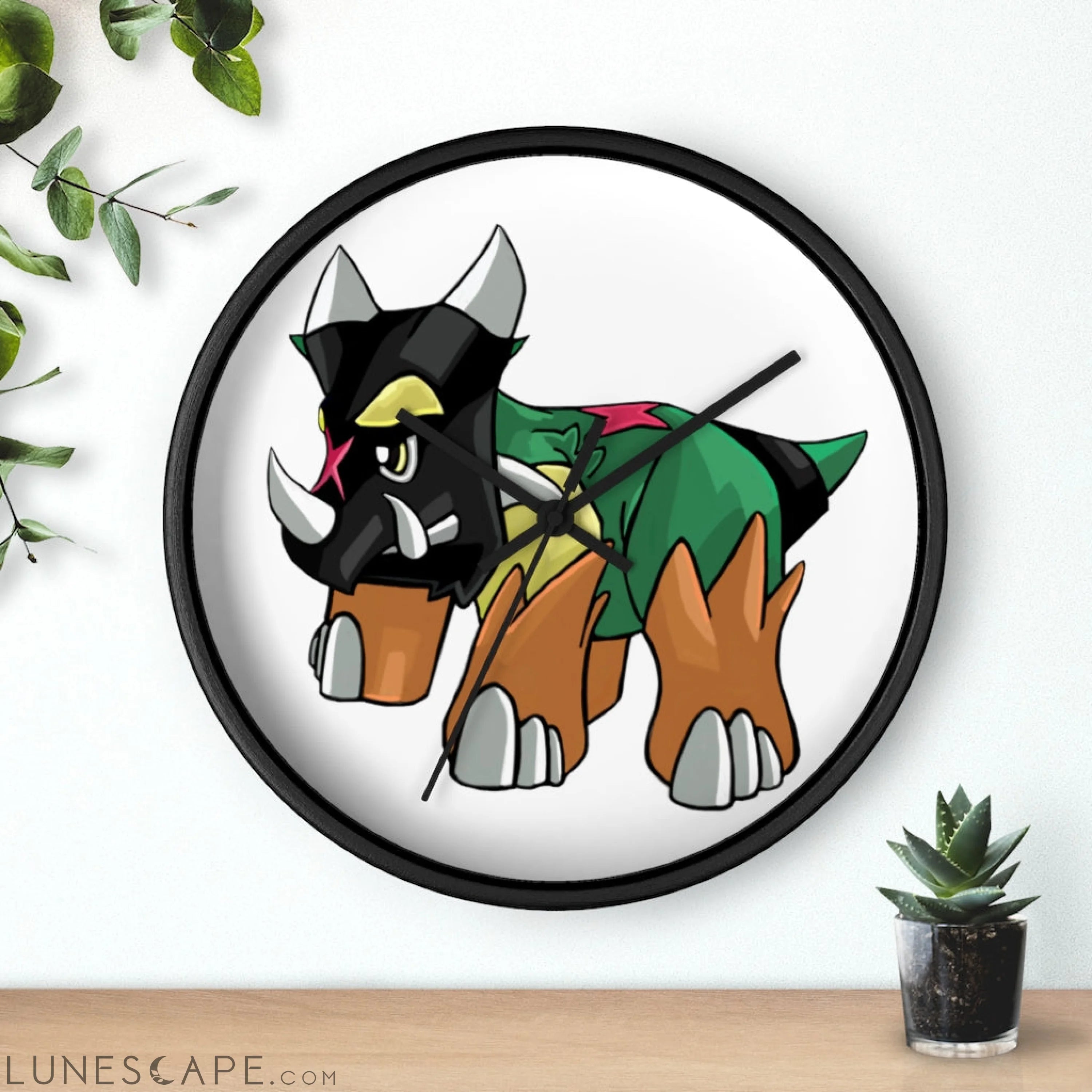 Turroxosaurus Wall clock LUNESCAPE