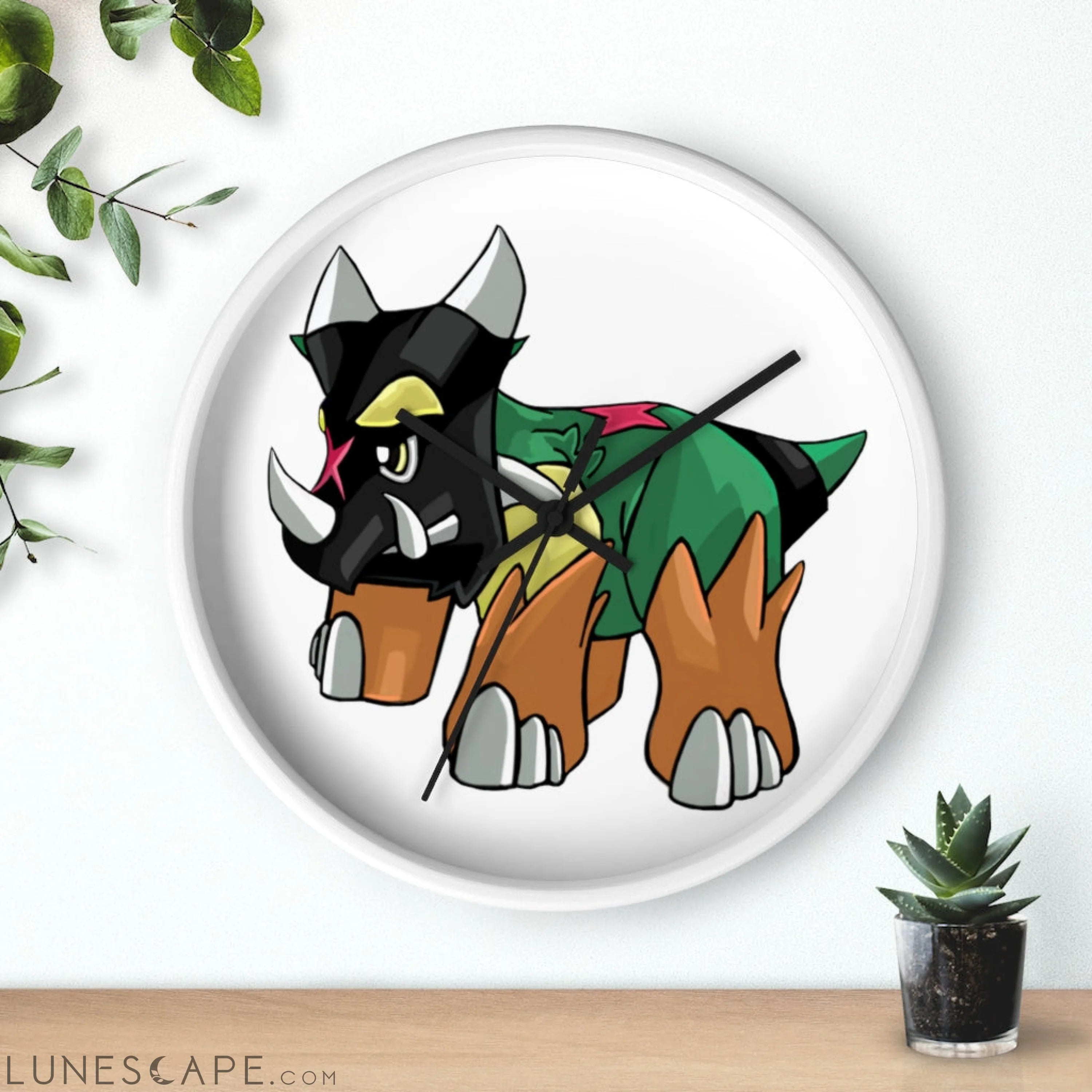 Turroxosaurus Wall clock LUNESCAPE