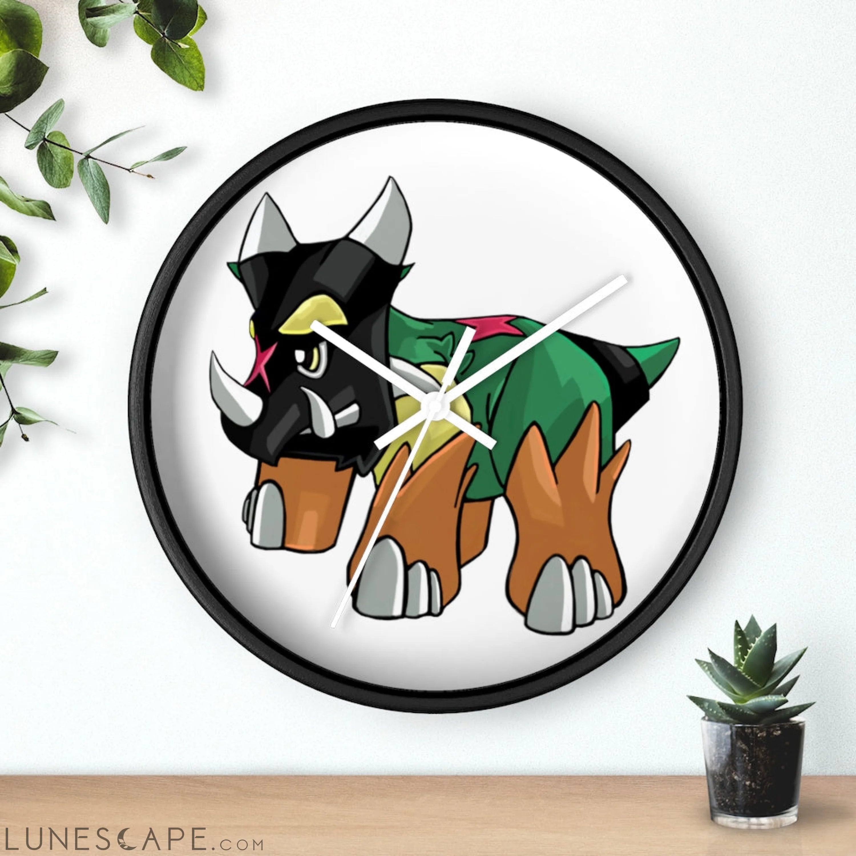 Turroxosaurus Wall clock LUNESCAPE