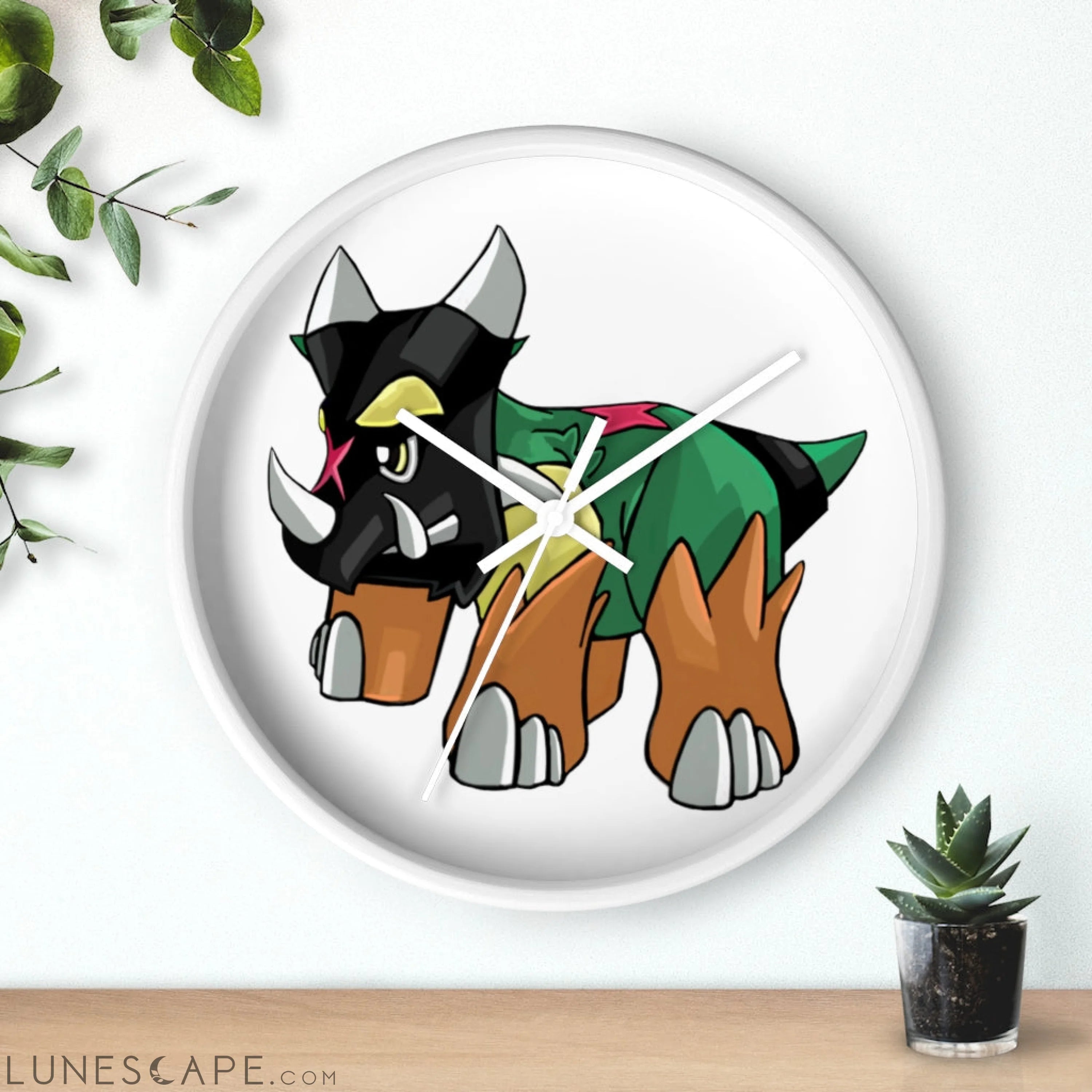Turroxosaurus Wall clock LUNESCAPE