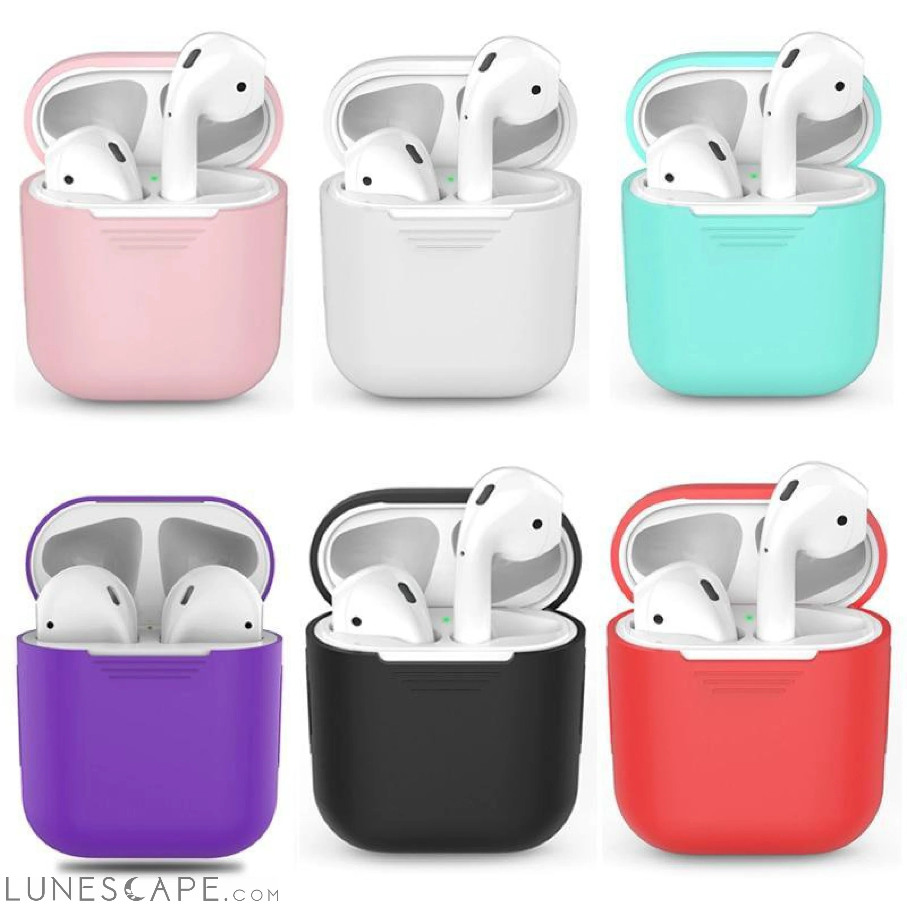 Ultra-thin Color Silicone AirPods Case LUNESCAPE