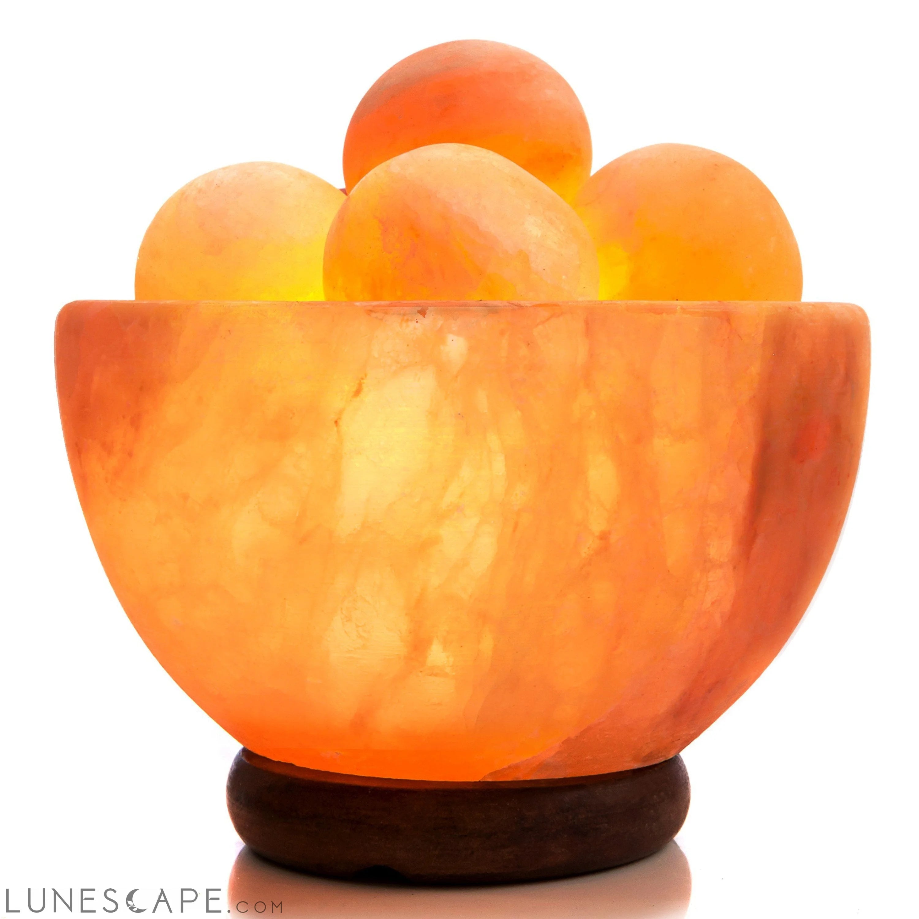 UMAID Natural Himalayan Rock Sea Salt Lamp Bowl with 6 Heated Salt LUNESCAPE