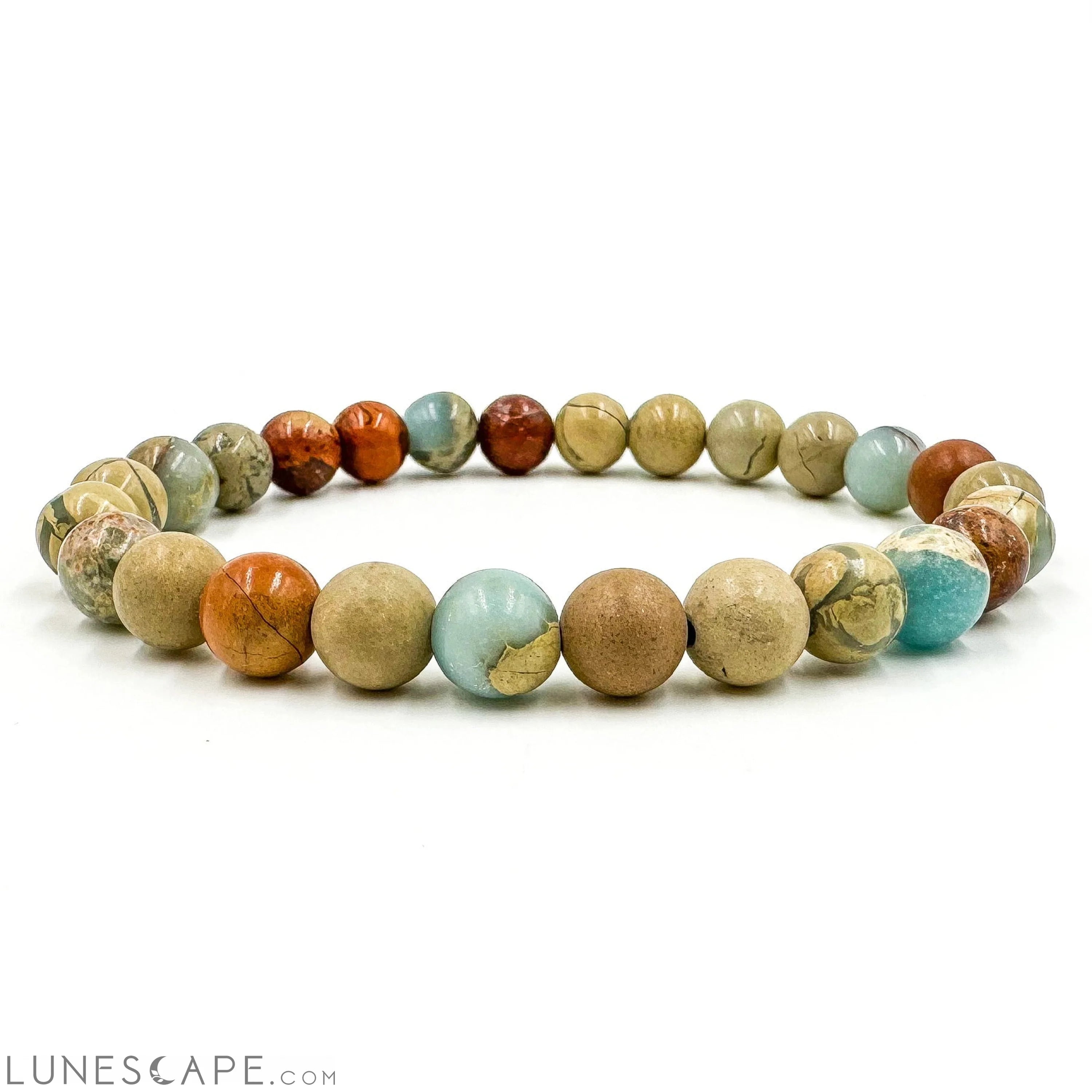 Union - Snakeskin Jasper Gemstone Beaded Bracelet LUNESCAPE