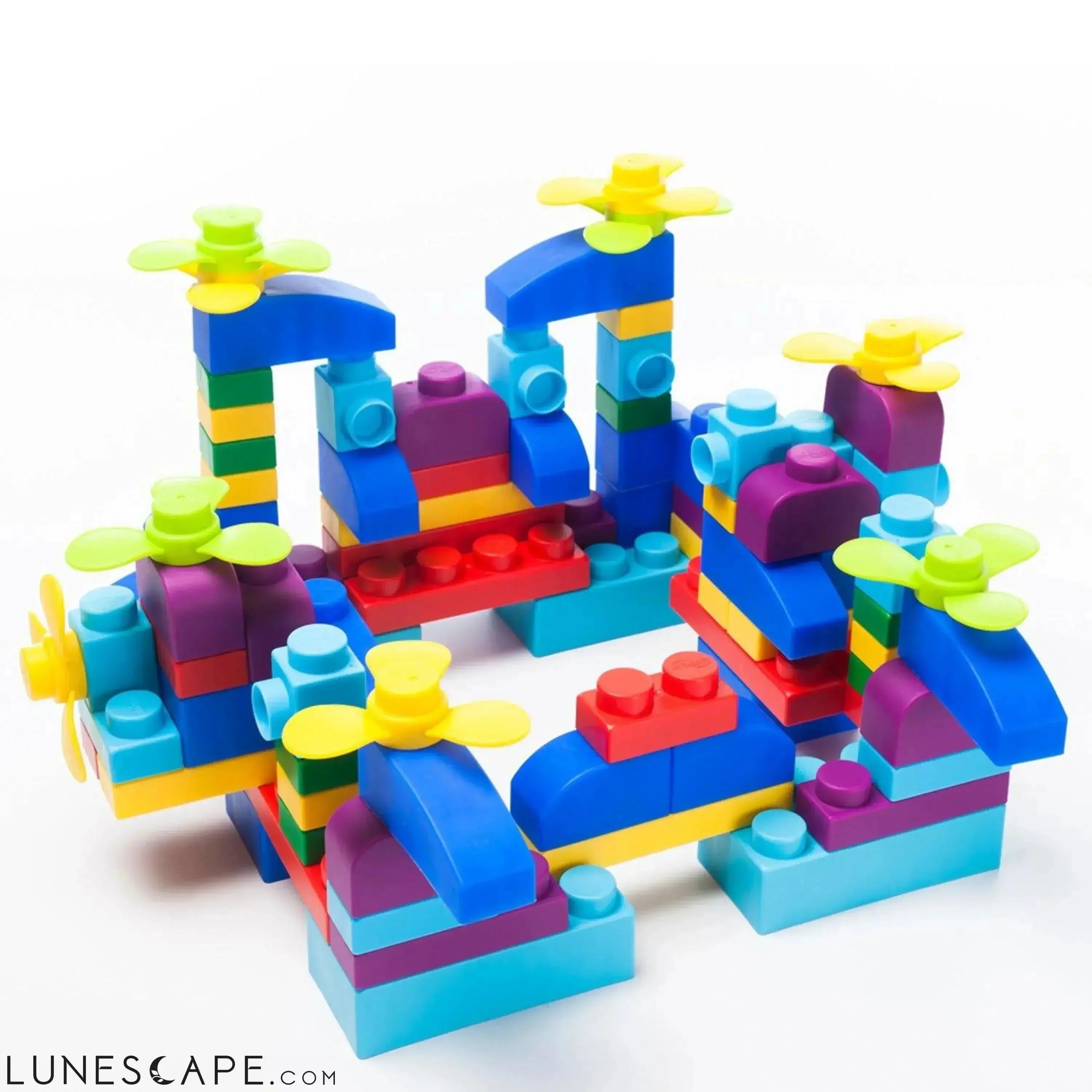UNiPLAY Soft Building Blocks - 80 Pcs Bright LUNESCAPE