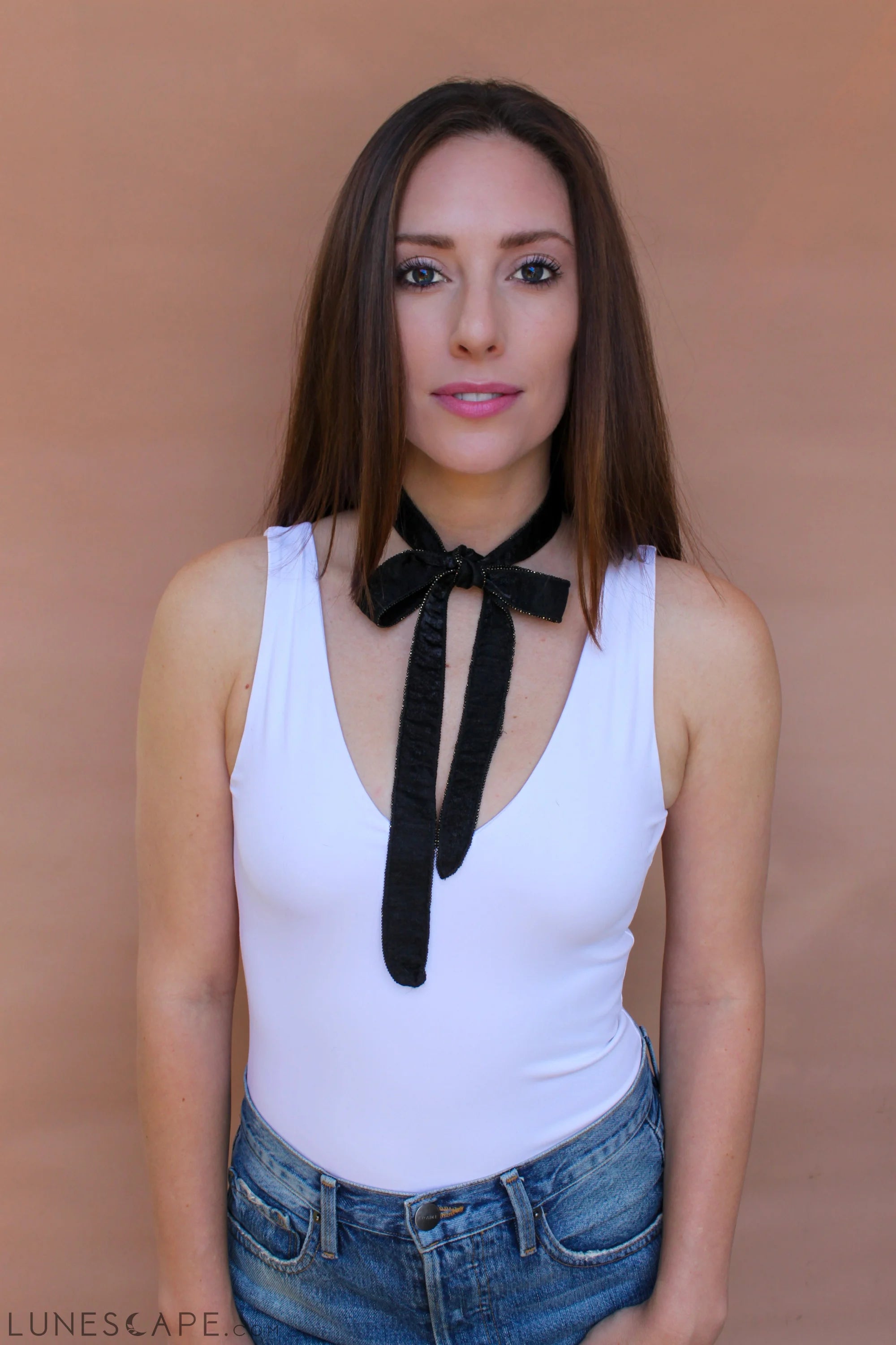Velvet Convertible Wrap Headband | Black LUNESCAPE