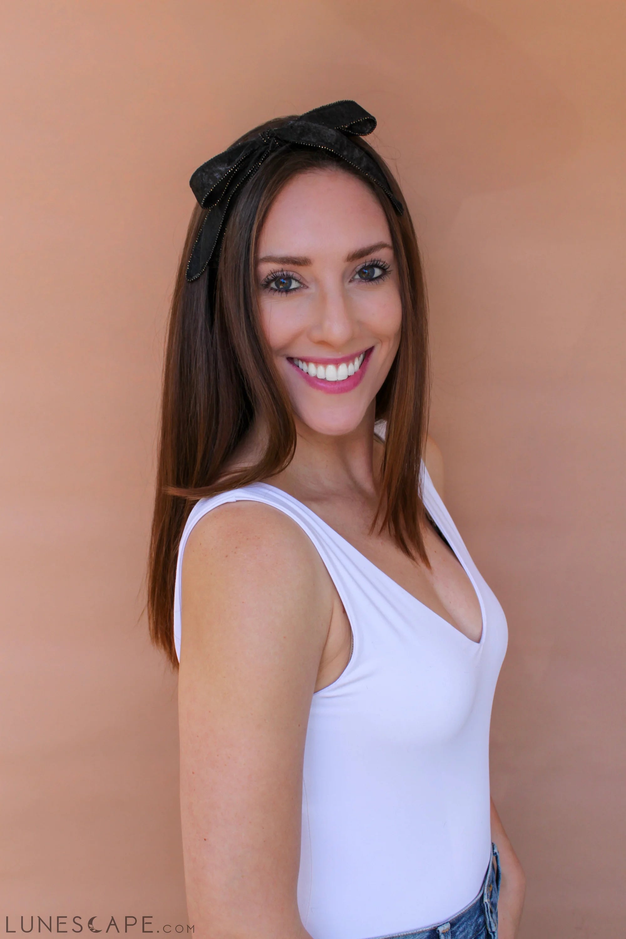 Velvet Convertible Wrap Headband | Black LUNESCAPE