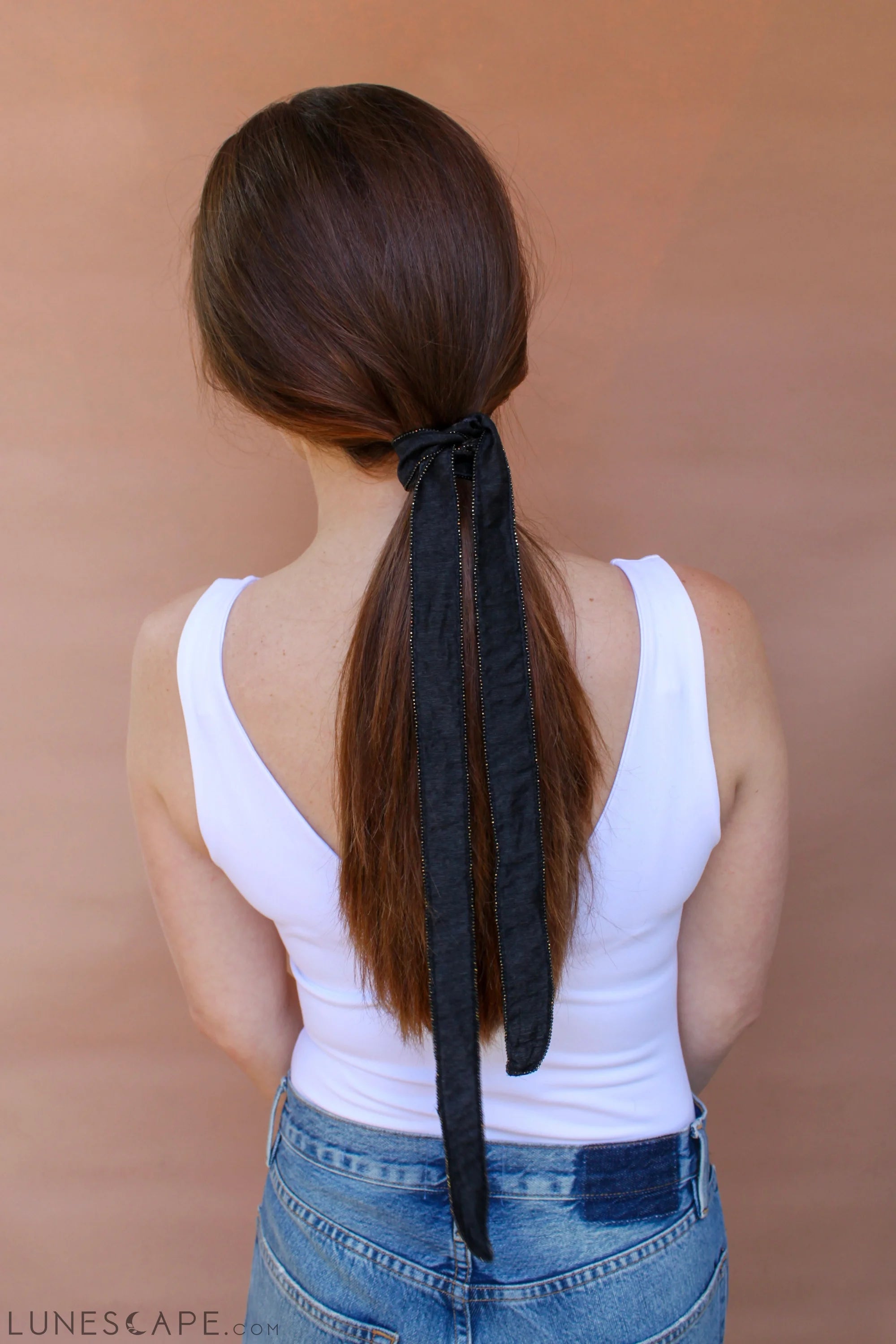 Velvet Convertible Wrap Headband | Black LUNESCAPE