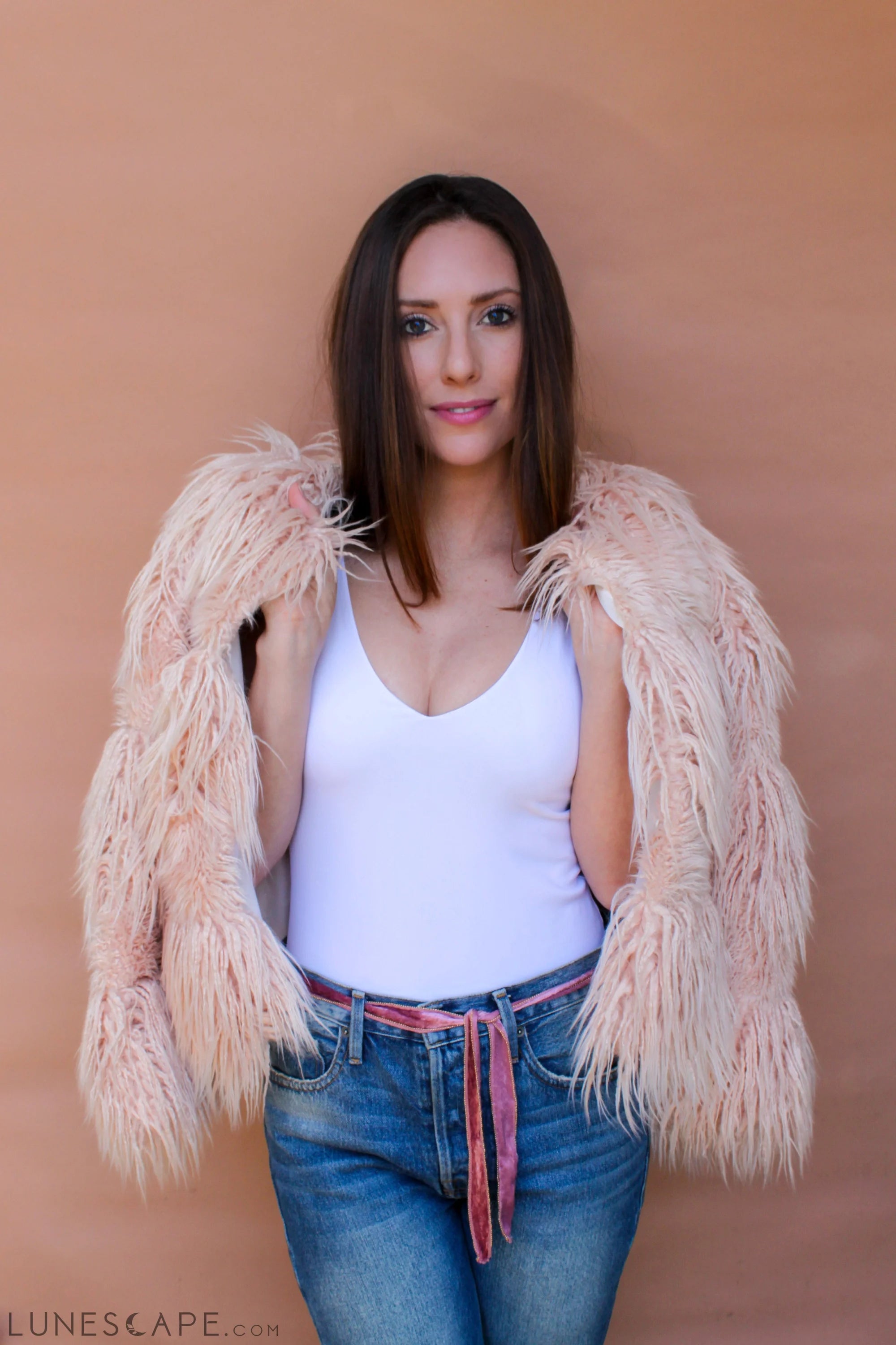 Velvet Convertible Wrap Headband | Blush LUNESCAPE