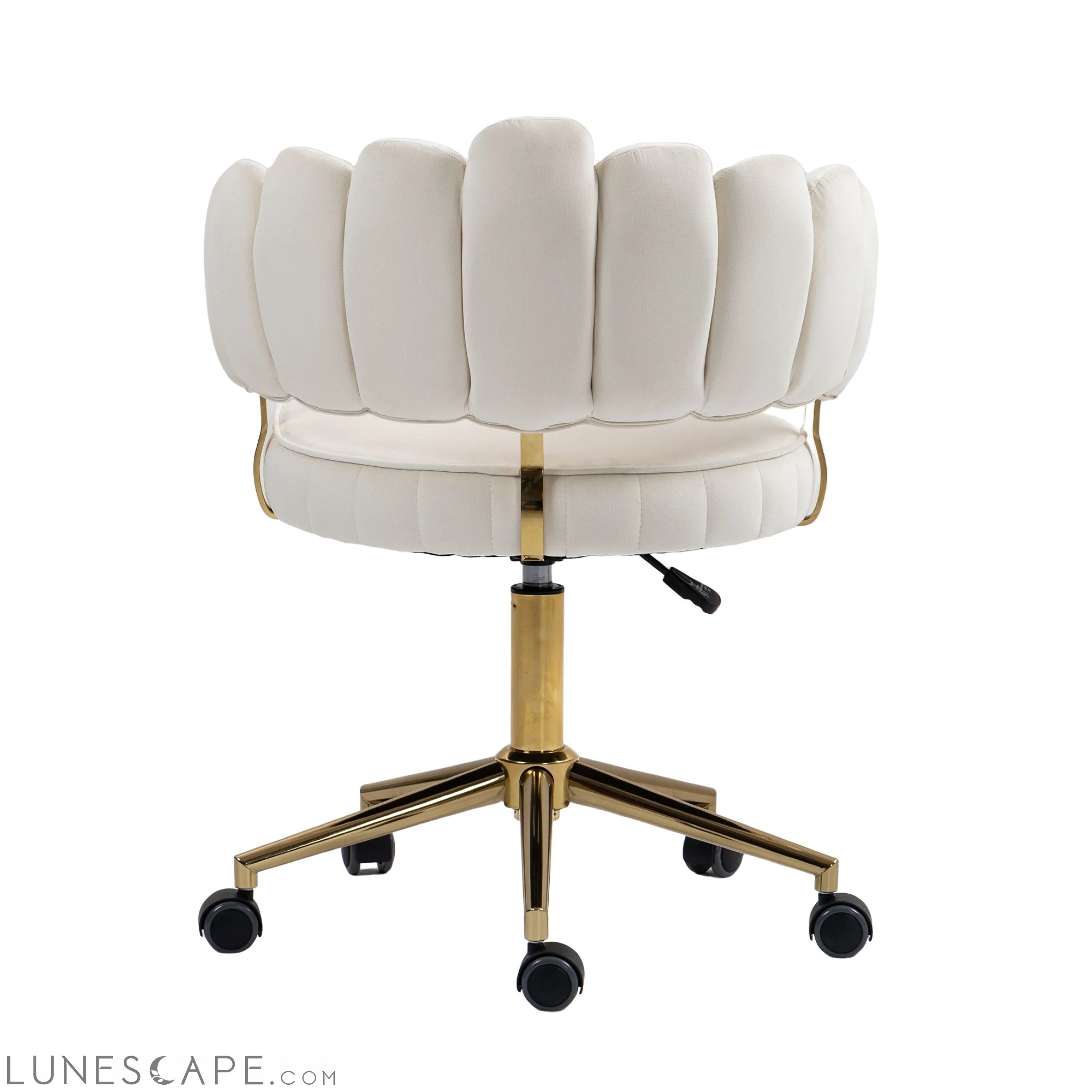 Velvet Home Office Desk Chair, Modern Cute Computer Chair, Wheels LUNESCAPE