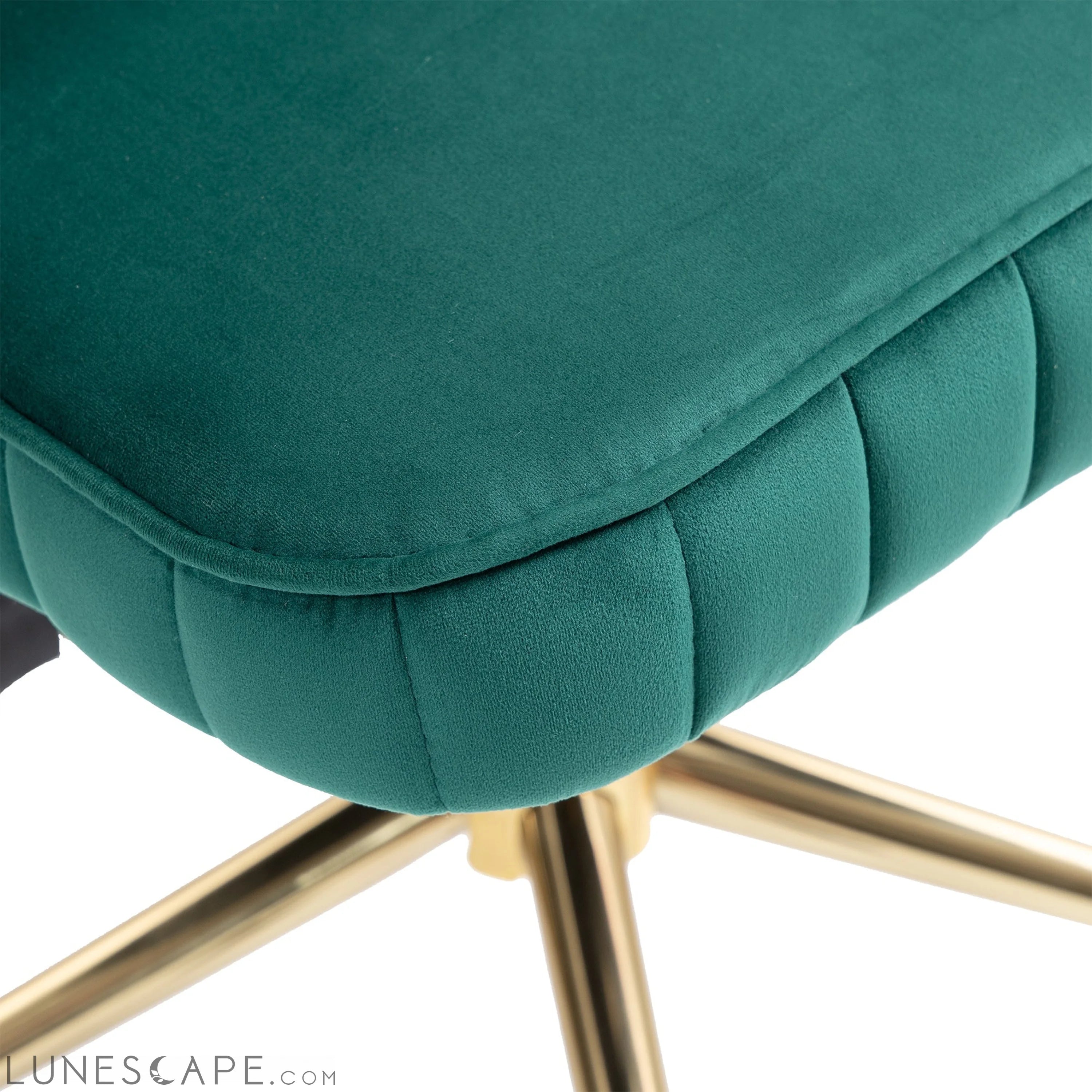 Velvet Home Office Desk Chair, Modern Cute Computer Chair, Wheels LUNESCAPE