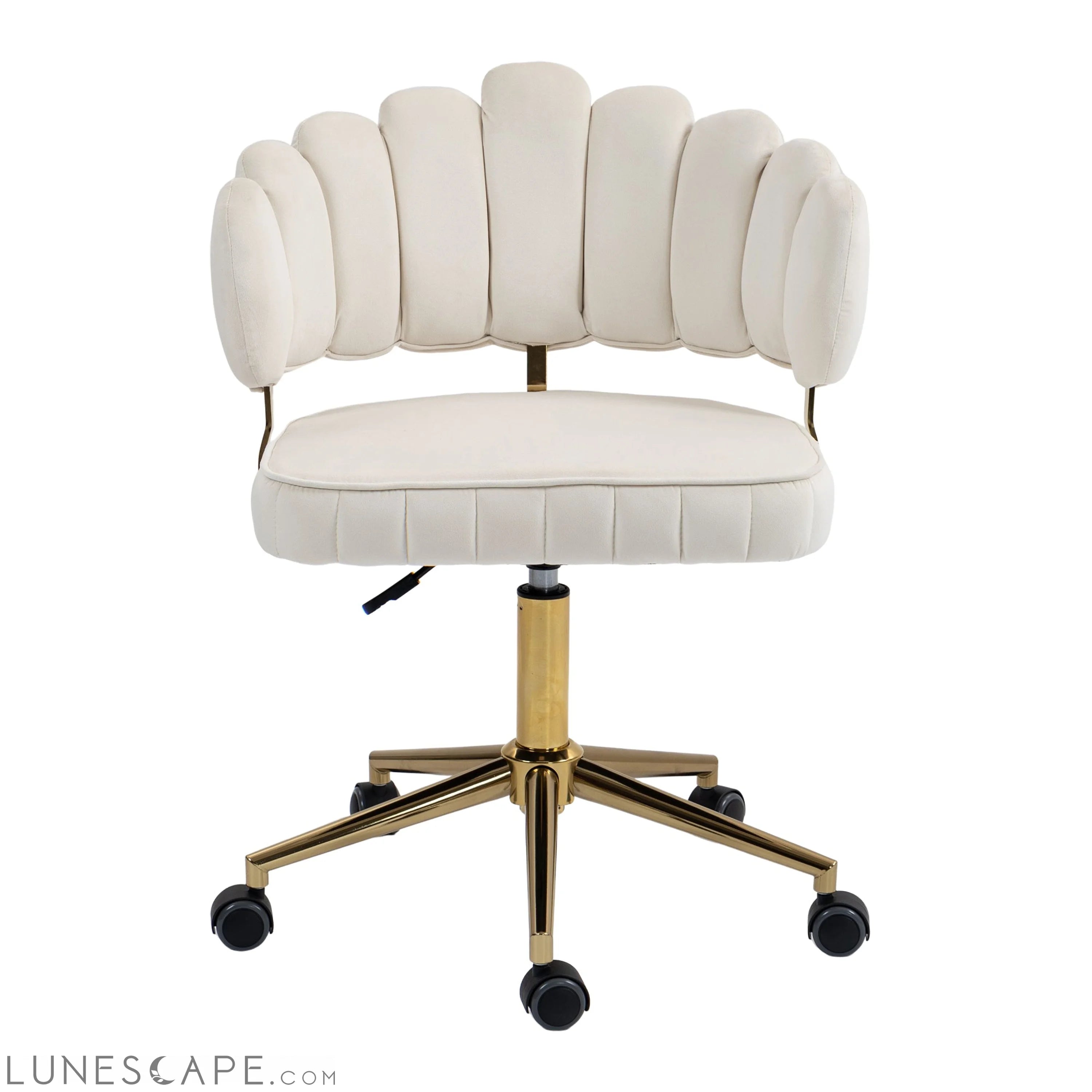Velvet Home Office Desk Chair, Modern Cute Computer Chair, Wheels LUNESCAPE