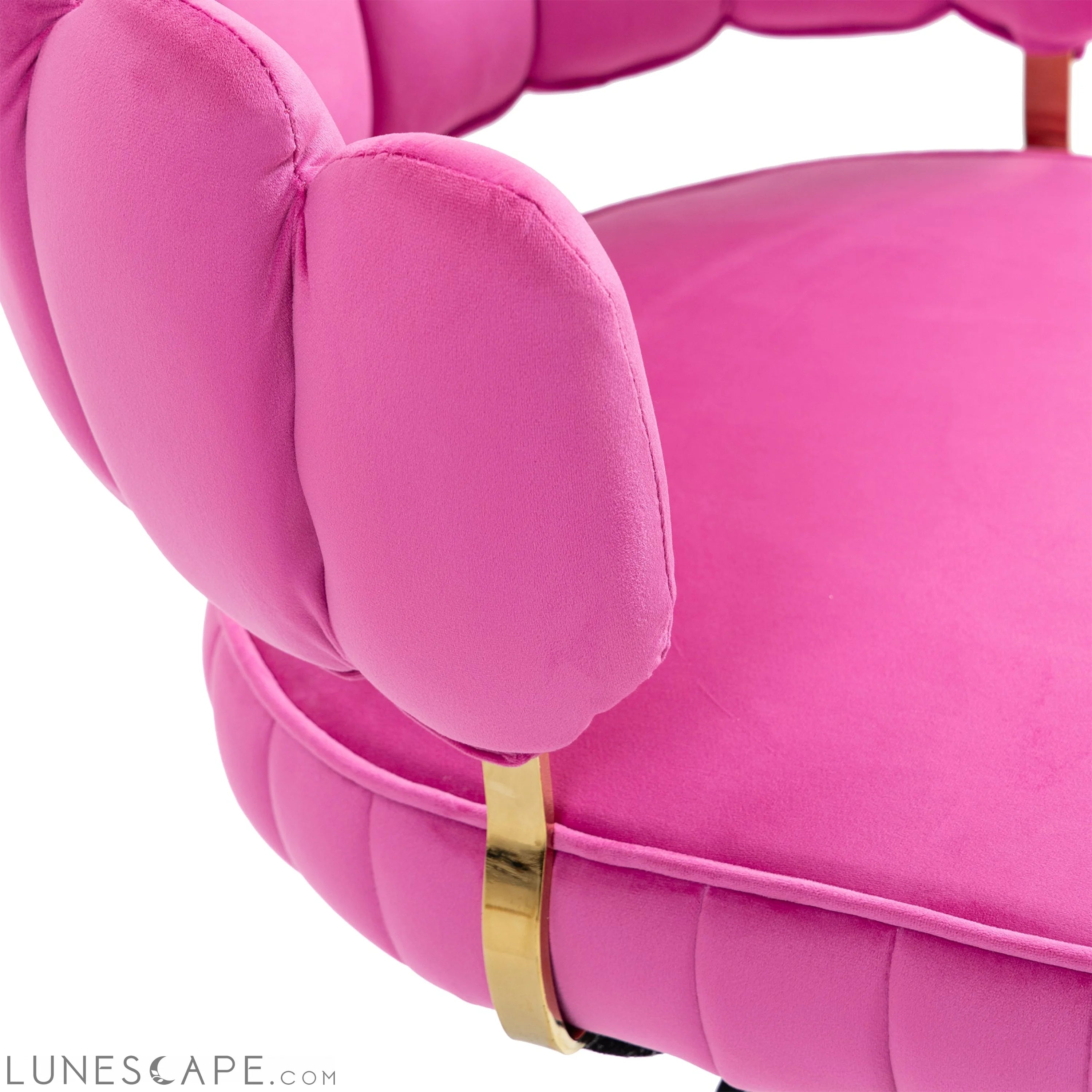 Velvet Home Office Desk Chair, Modern Cute Computer Chair, Wheels LUNESCAPE