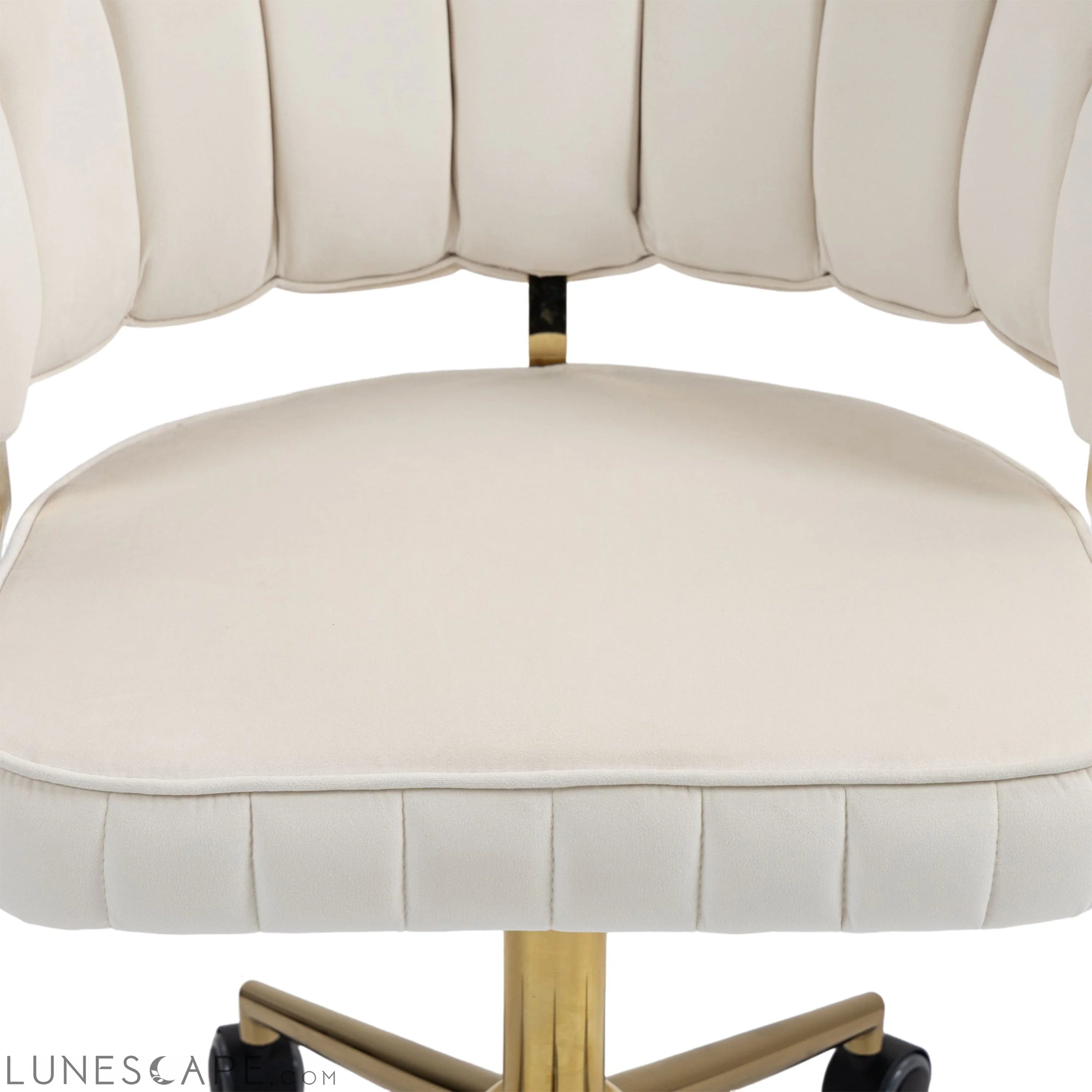 Velvet Home Office Desk Chair, Modern Cute Computer Chair, Wheels LUNESCAPE