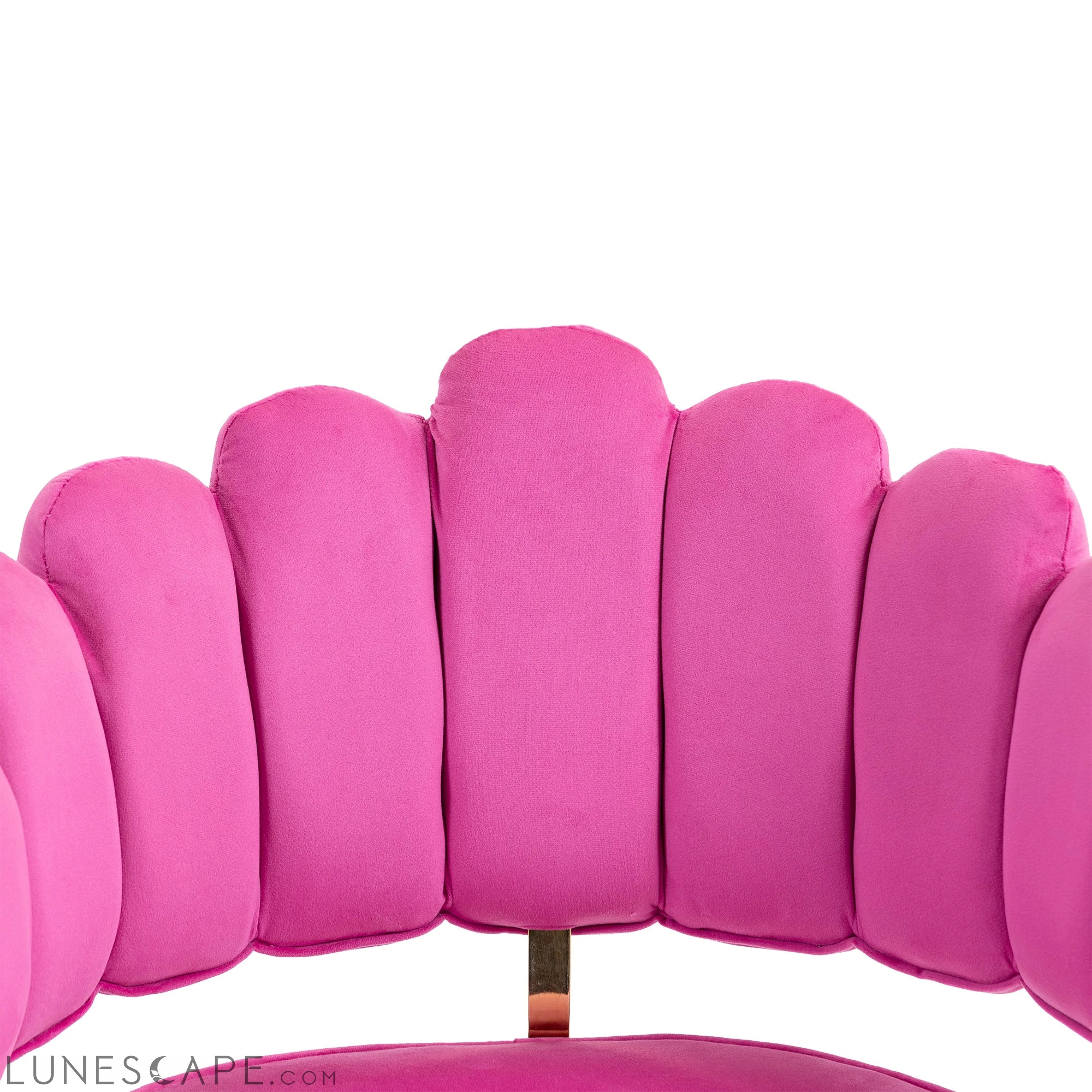 Velvet Home Office Desk Chair, Modern Cute Computer Chair, Wheels LUNESCAPE