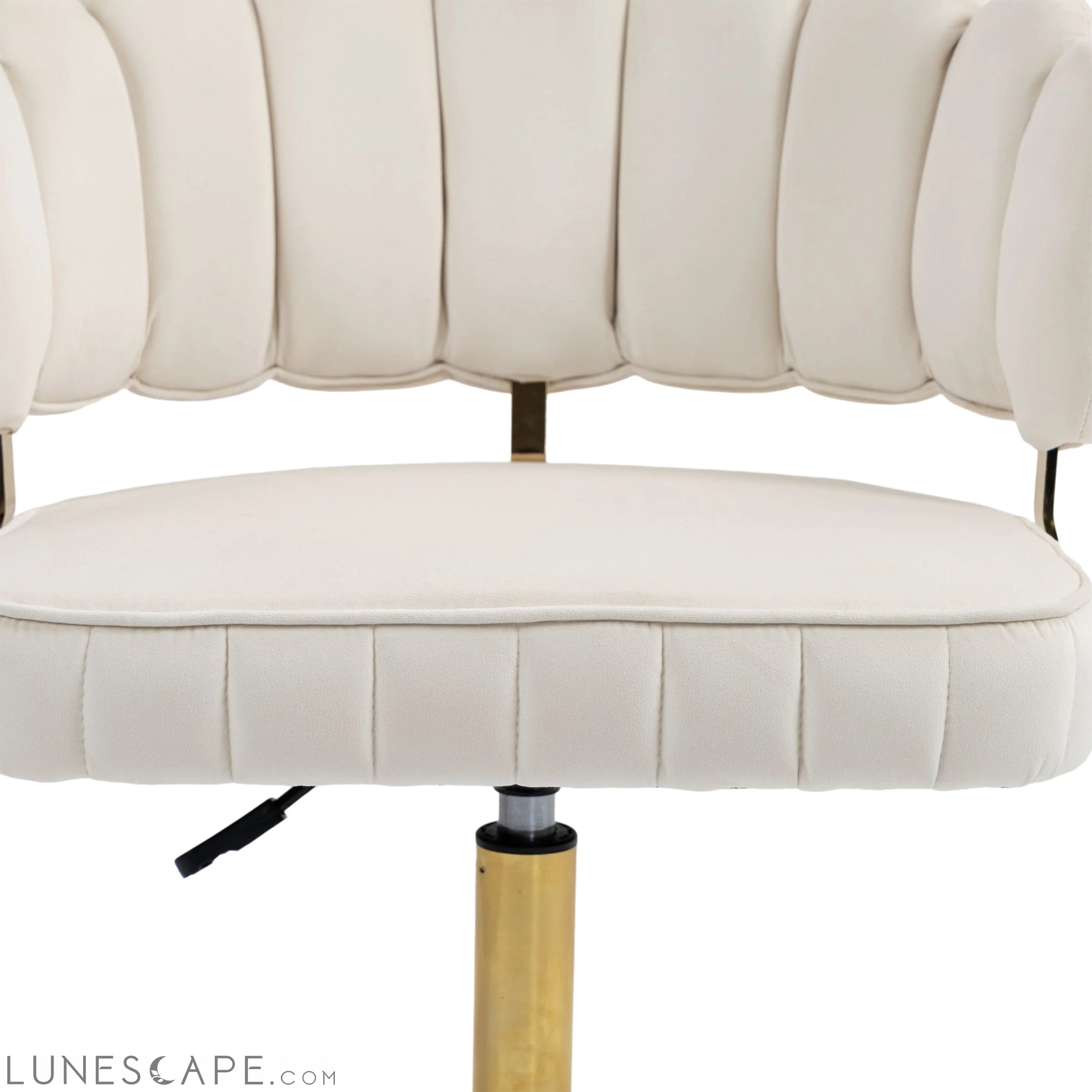 Velvet Home Office Desk Chair, Modern Cute Computer Chair, Wheels LUNESCAPE