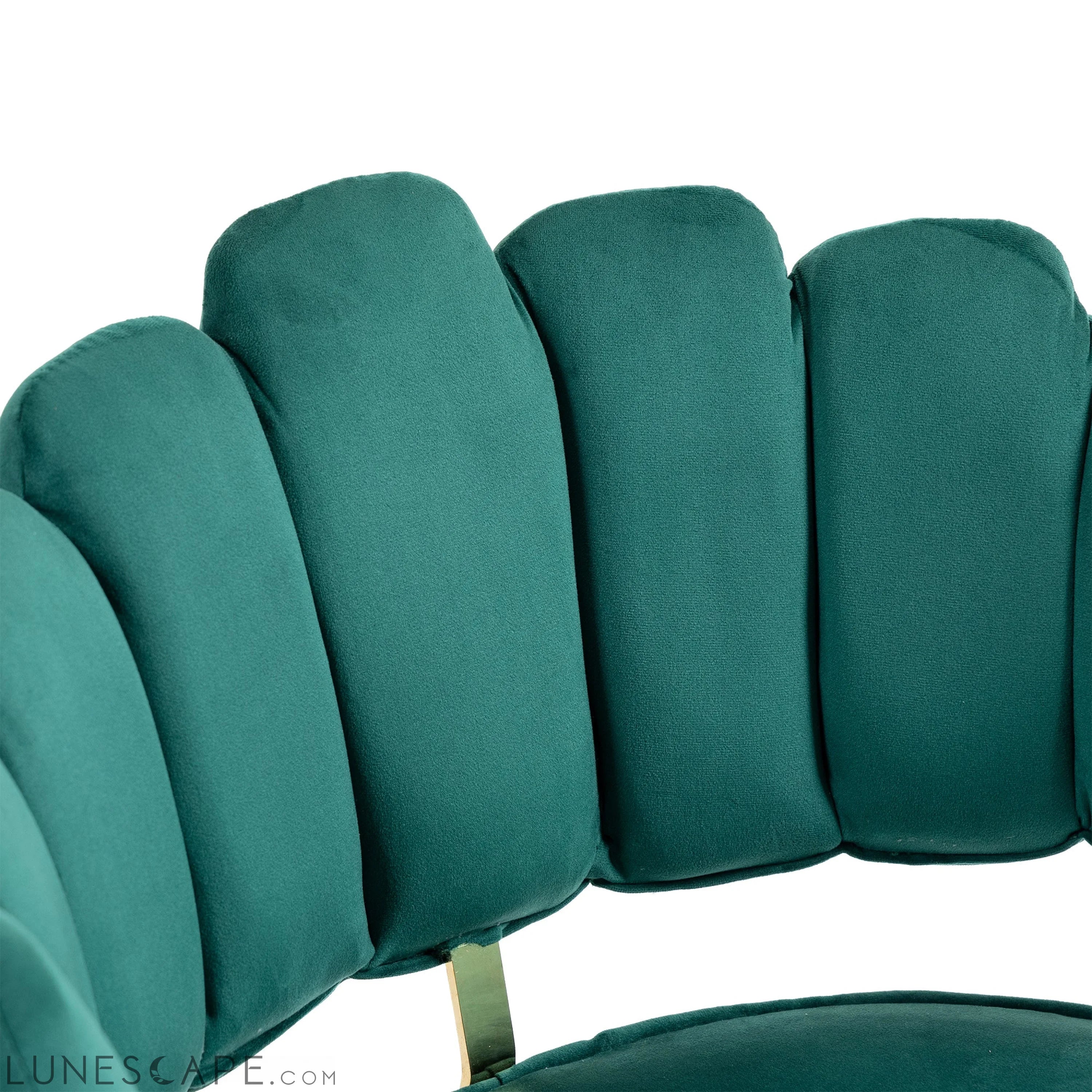 Velvet Home Office Desk Chair, Modern Cute Computer Chair, Wheels LUNESCAPE