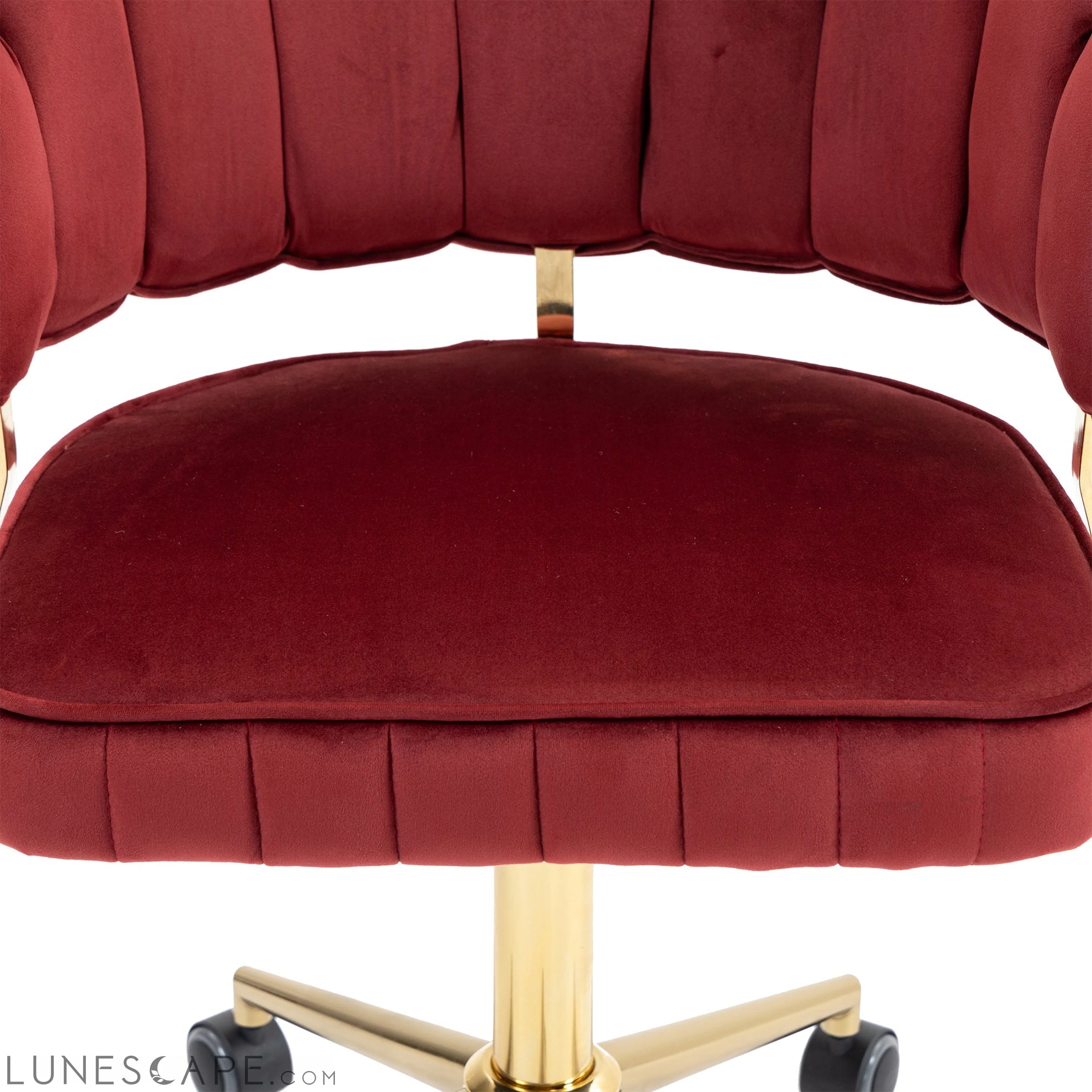 Velvet Home Office Desk Chair, Modern Cute Computer Chair, Wheels LUNESCAPE