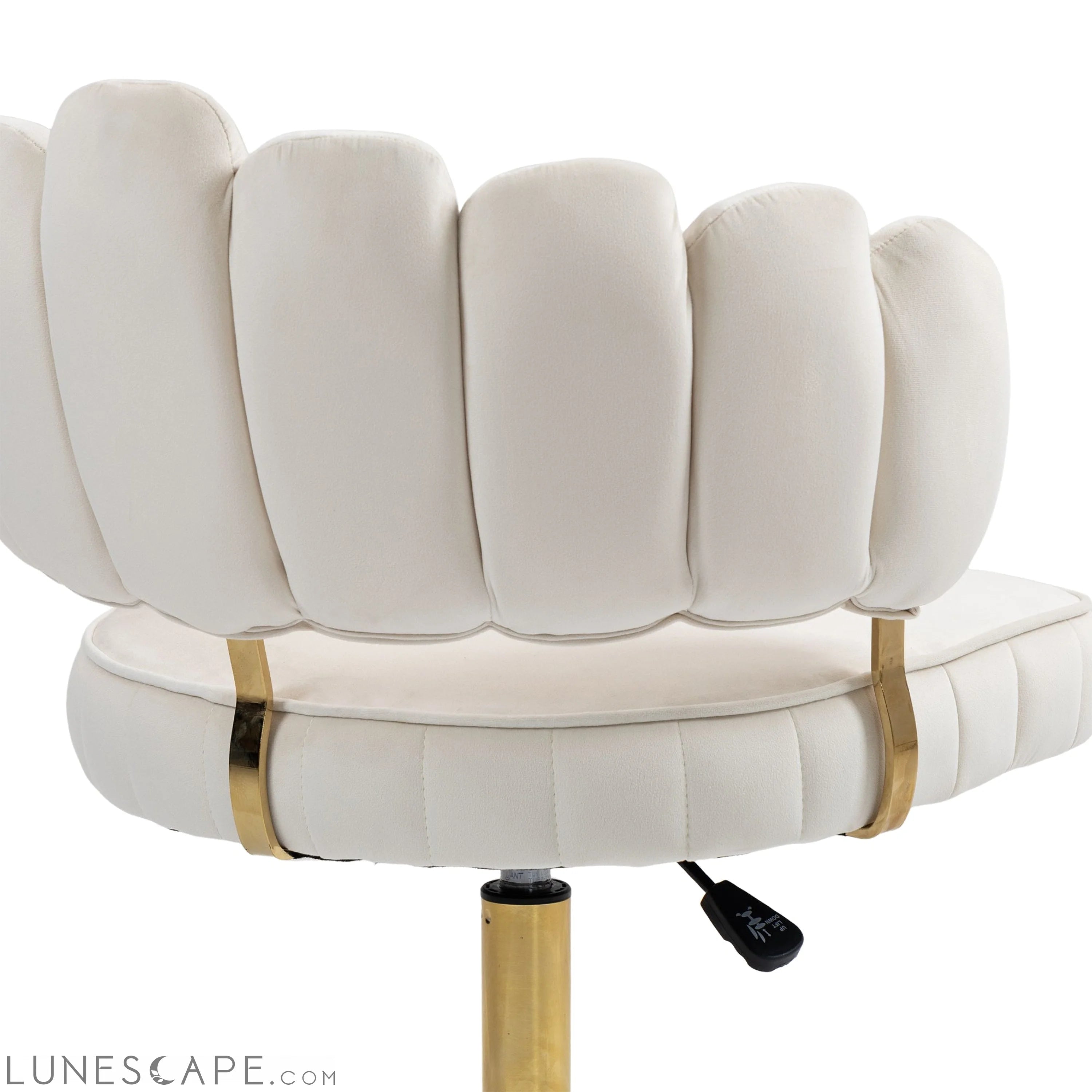 Velvet Home Office Desk Chair, Modern Cute Computer Chair, Wheels LUNESCAPE